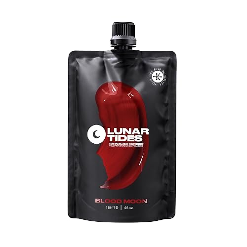 Lunar Tides Semi-Permanent Hair Color (43 colors) (Blood Moon, 4 fl. oz.) Beauty & Personal Care Lunar Tides