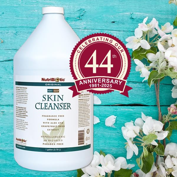 NutriBiotic Original Non-Soap Skin Cleanser, 1 Gallon | Fragrance Free with GSE | pH Balanced, Hypoallergenic & Biodegradable | Free of Parabens Beauty & Personal Care NutriBiotic