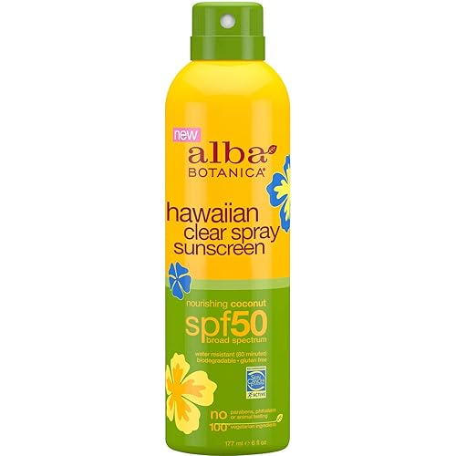 Alba Botanica Hawaiian, Coconut Spray Sunscreen SPF 50 6 oz (Pack of 5)5 Beauty & Personal Care Alba Botanica