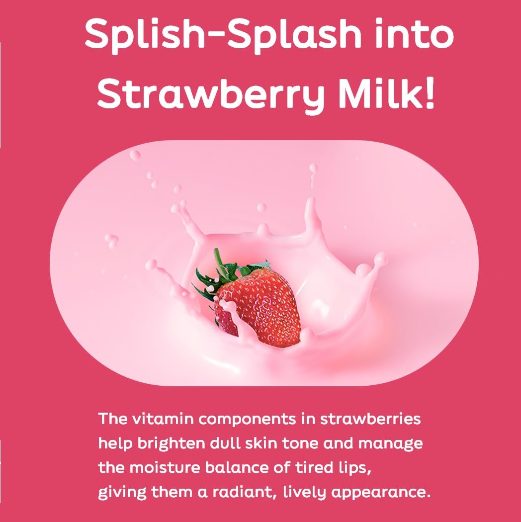 WELCOS Kwailnara Milk Lip Balm with Royal Jelly & Milk Extracts for Hydrating and Nourishing Care - Korean Lip Care - Strawberry Flavor - Adds Natural Beauty and Personal Care Kwailnara