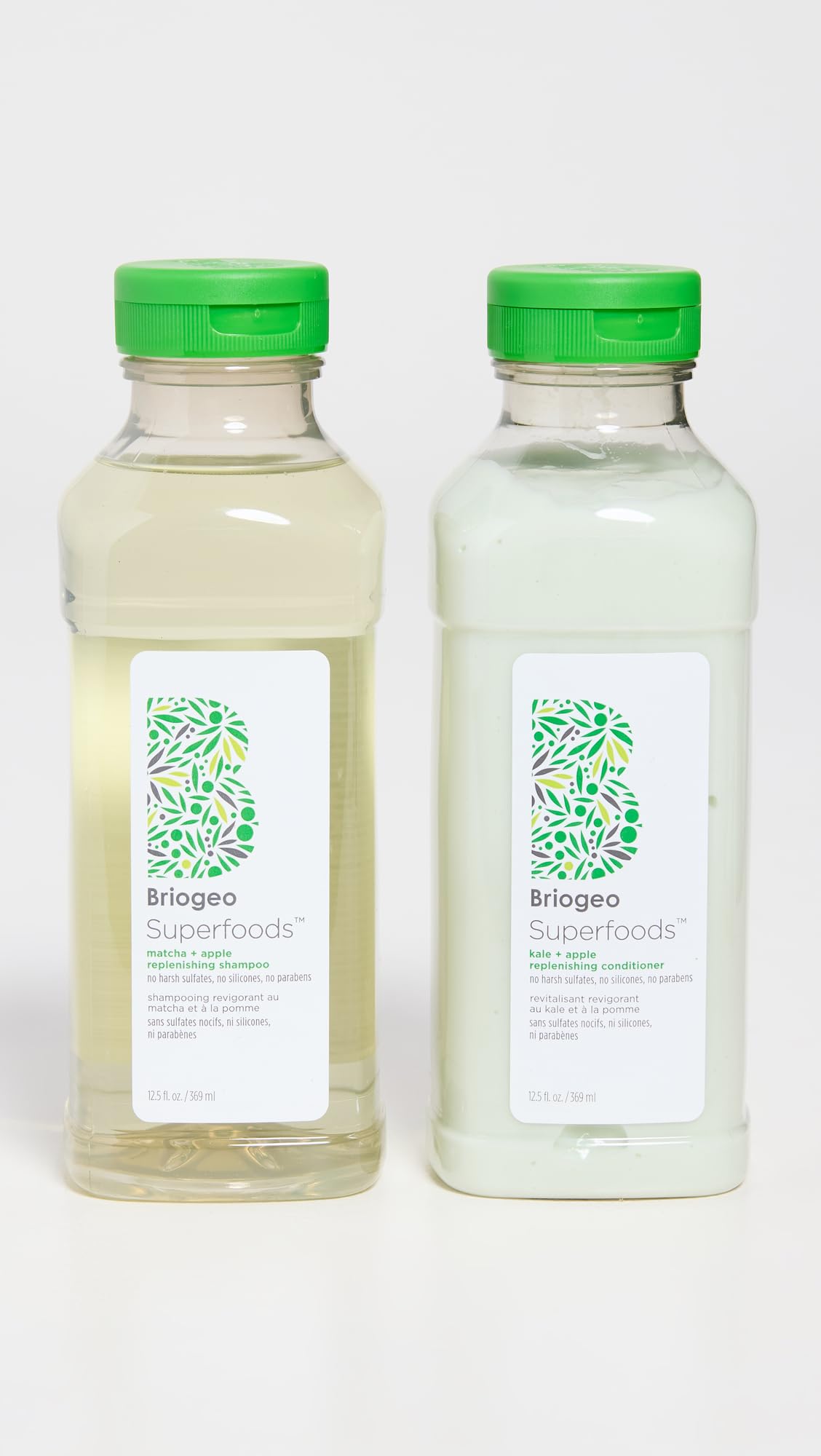 Briogeo Superfoods Matcha, Apple + Kale Hair Pack for All Hair Types | Antioxidant-Rich Shampoo & Conditioner Duo | Hydrating & Shine-Enhancing | Beauty & Personal Care Briogeo
