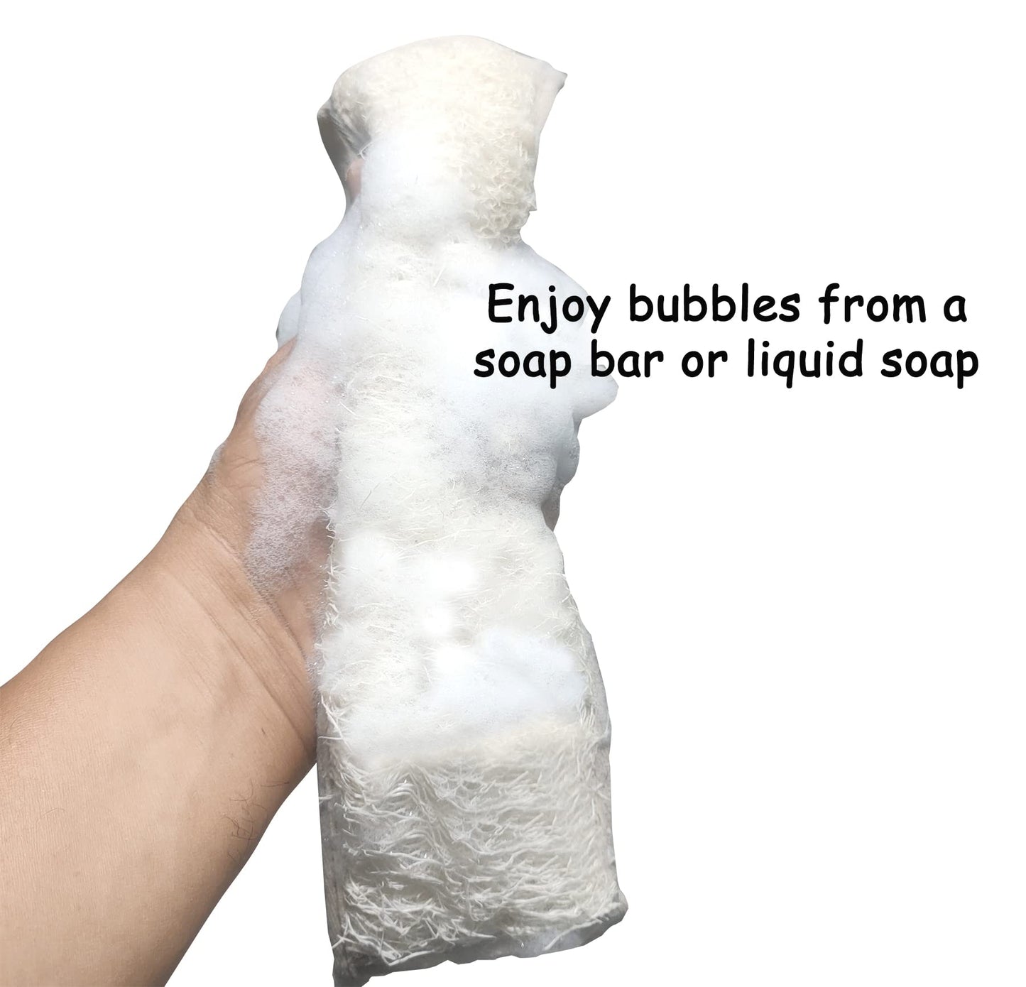 Plai Na Natural Loofah 2 Layers Back Scrubber Sponge Body for Shower Back Exfoliator Exfoliating Scrubber Deep Clean Beauty & Personal Care Plai Na