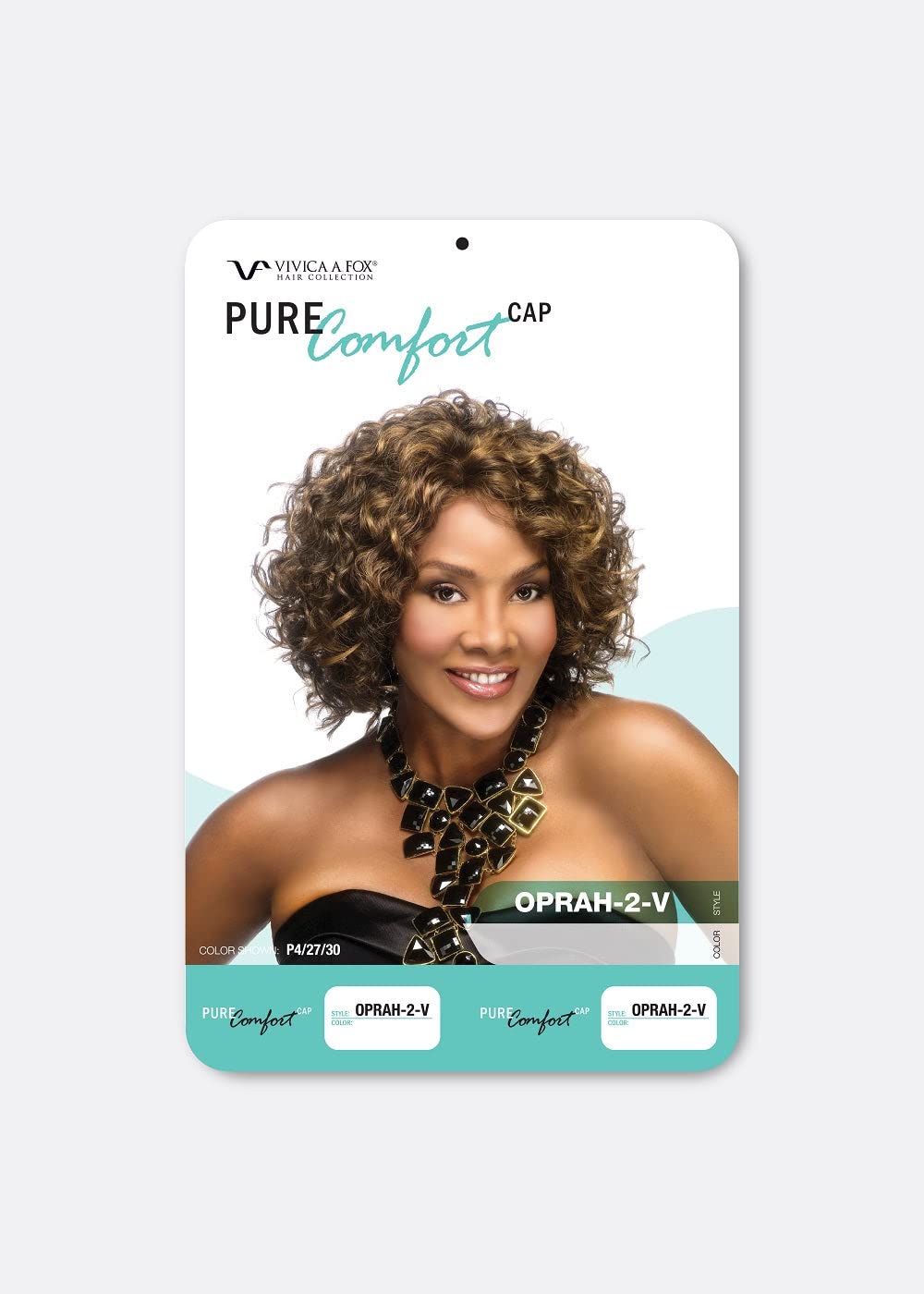 Vivica A. Fox 12 Inch Loose and Medium Mixed Spiral Curl with Side Skin Synthetic Hair Wig - OPRAH-2-V (TT1B/6010)