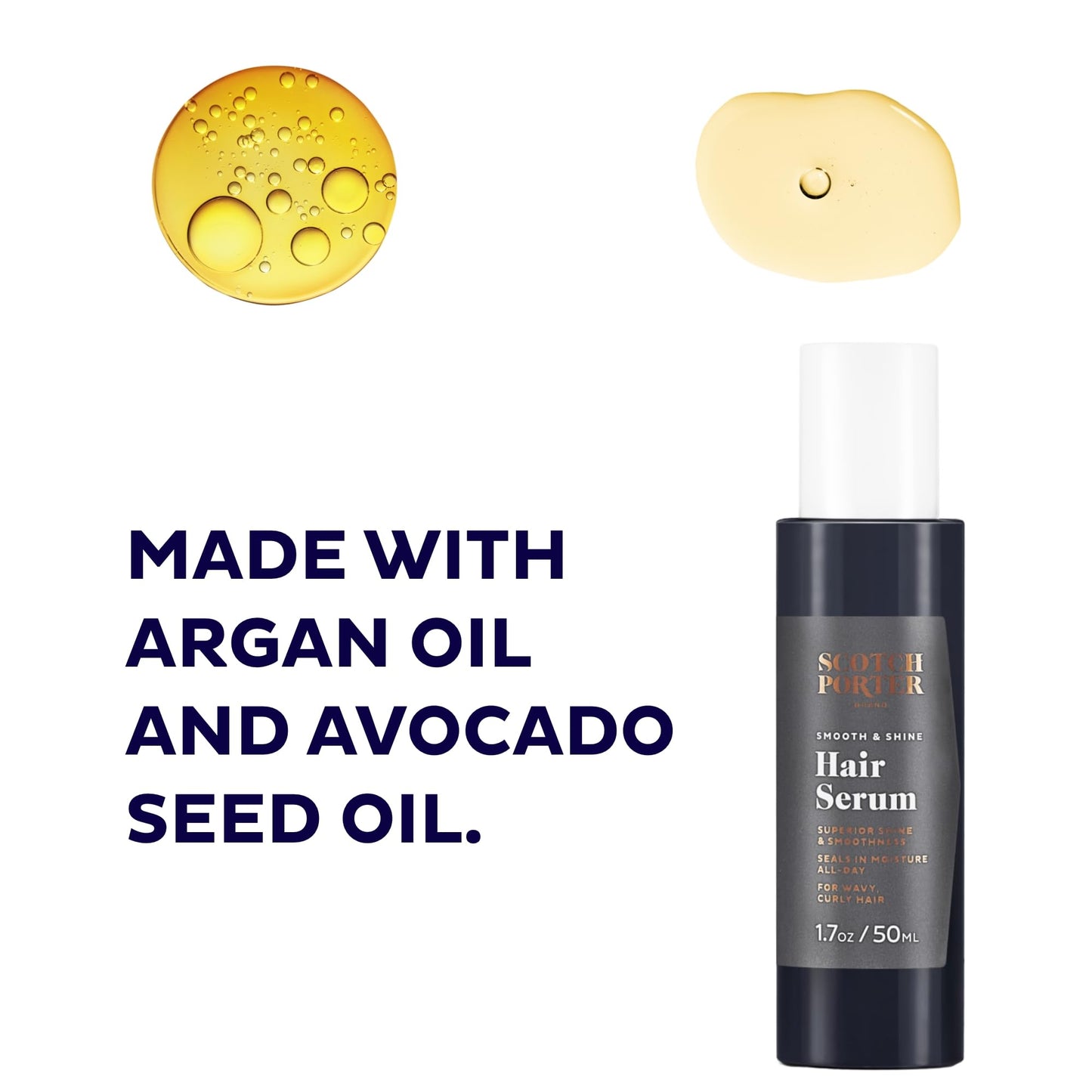 Scotch Porter Curls & Waves Hair Oil for Men | Seals in Moisture, Detangles & Prevents Frizz | Free of Parabens, Sulfates & Silicones | Vegan | 1.7oz Beauty & Personal Care Scotch Porter
