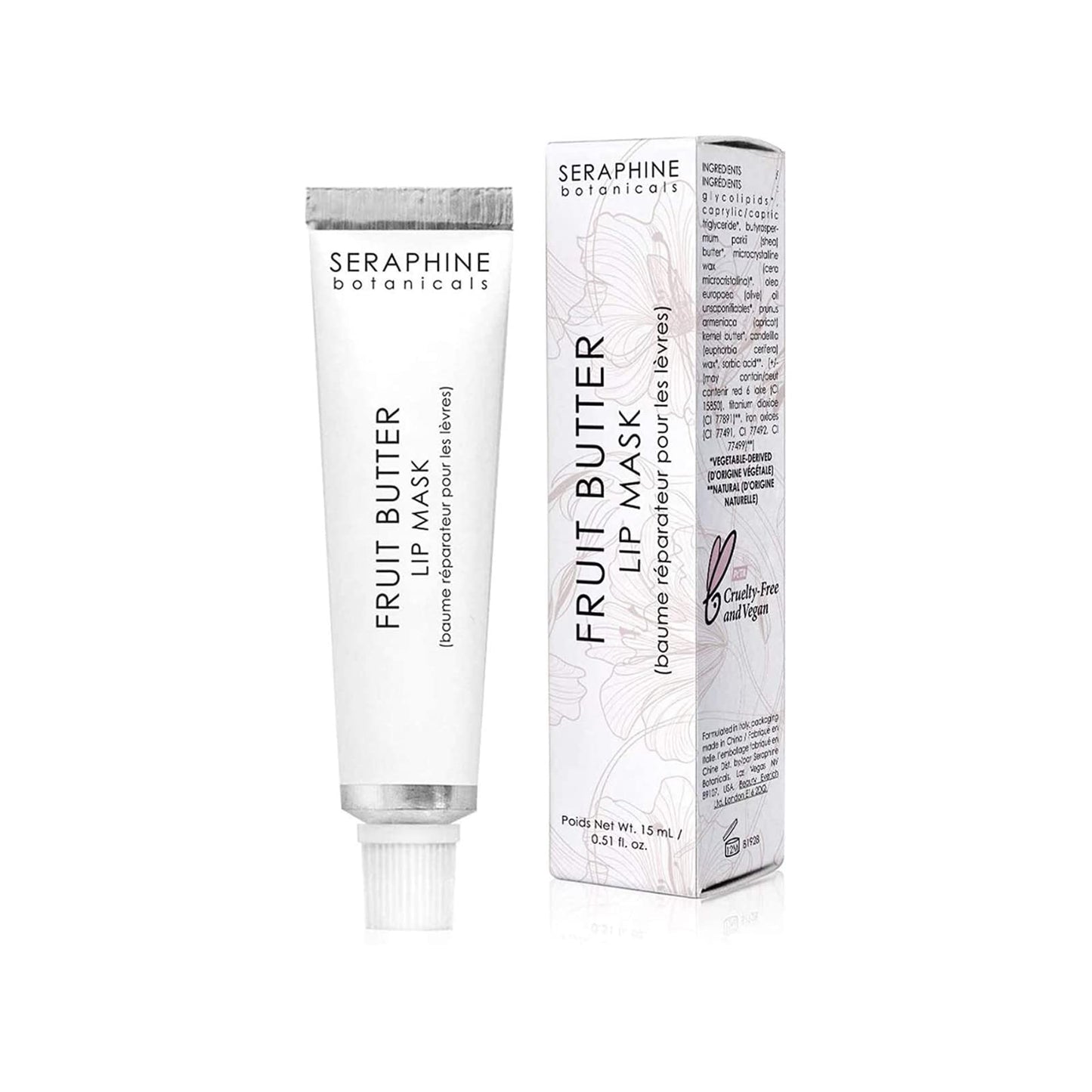 Seraphine Botanicals Fruit Butter Restorative Lip Mask Overnight Gel Balm Repair Dry, Chapped Lips Instant Hydration, Softness & Elasticity with Shea Beauty & Personal Care Seraphine Botanicals