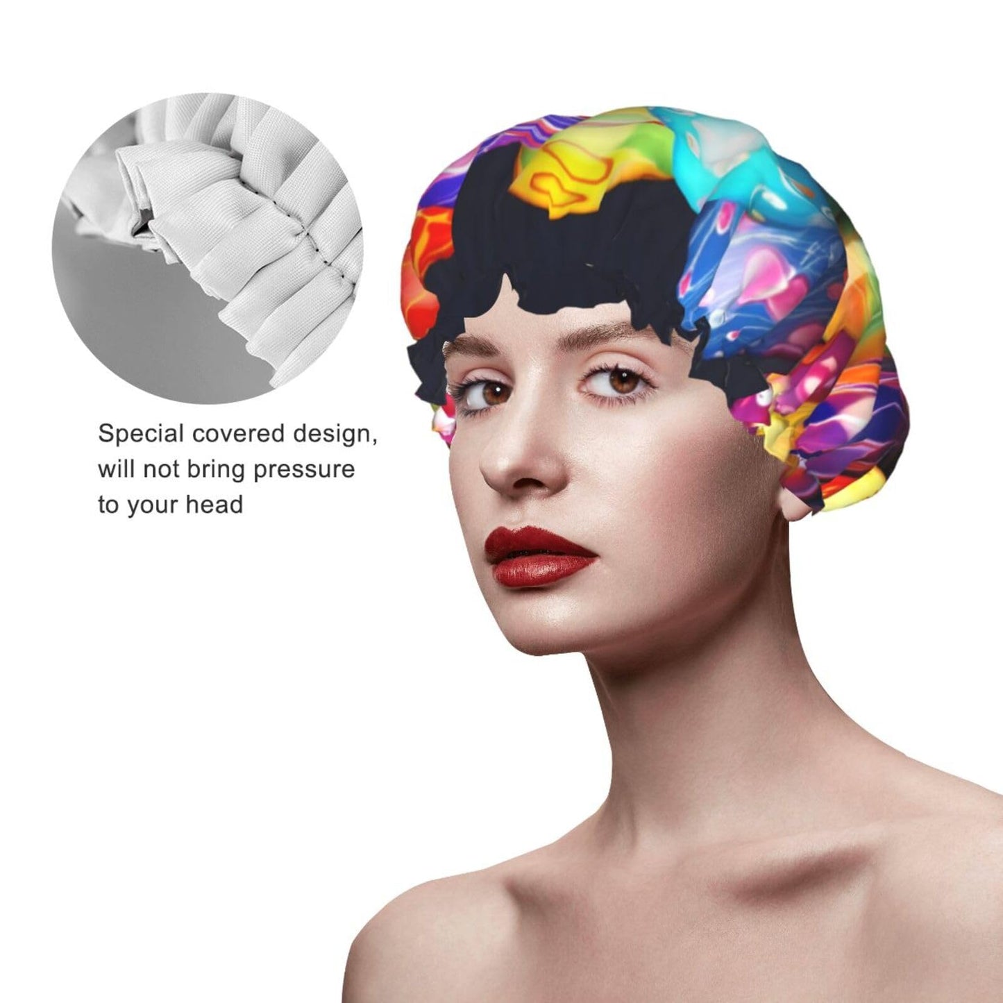 Easter Eggs Shower Cap for Women Men Large Reusable Shower Bonnet Double-Layer Waterproof Bath Caps Elastic Band Hair Hat for All Hairstyles Beauty and Personal Care BWLHJKE