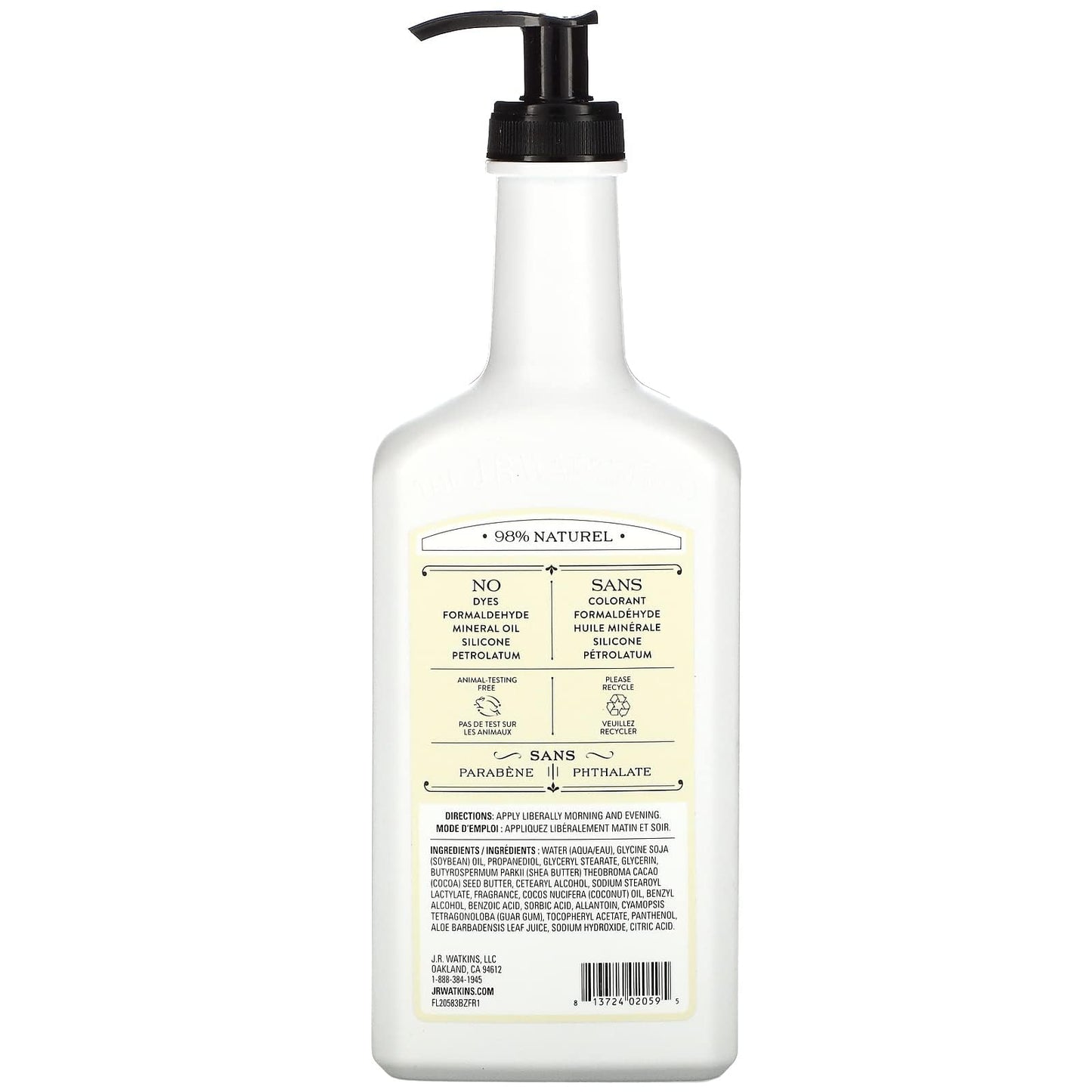 J.R. Watkins Coconut Milk and Honey Daily Moisturizing Lotion, 18 Ounces Beauty & Personal Care J.R. Watkins