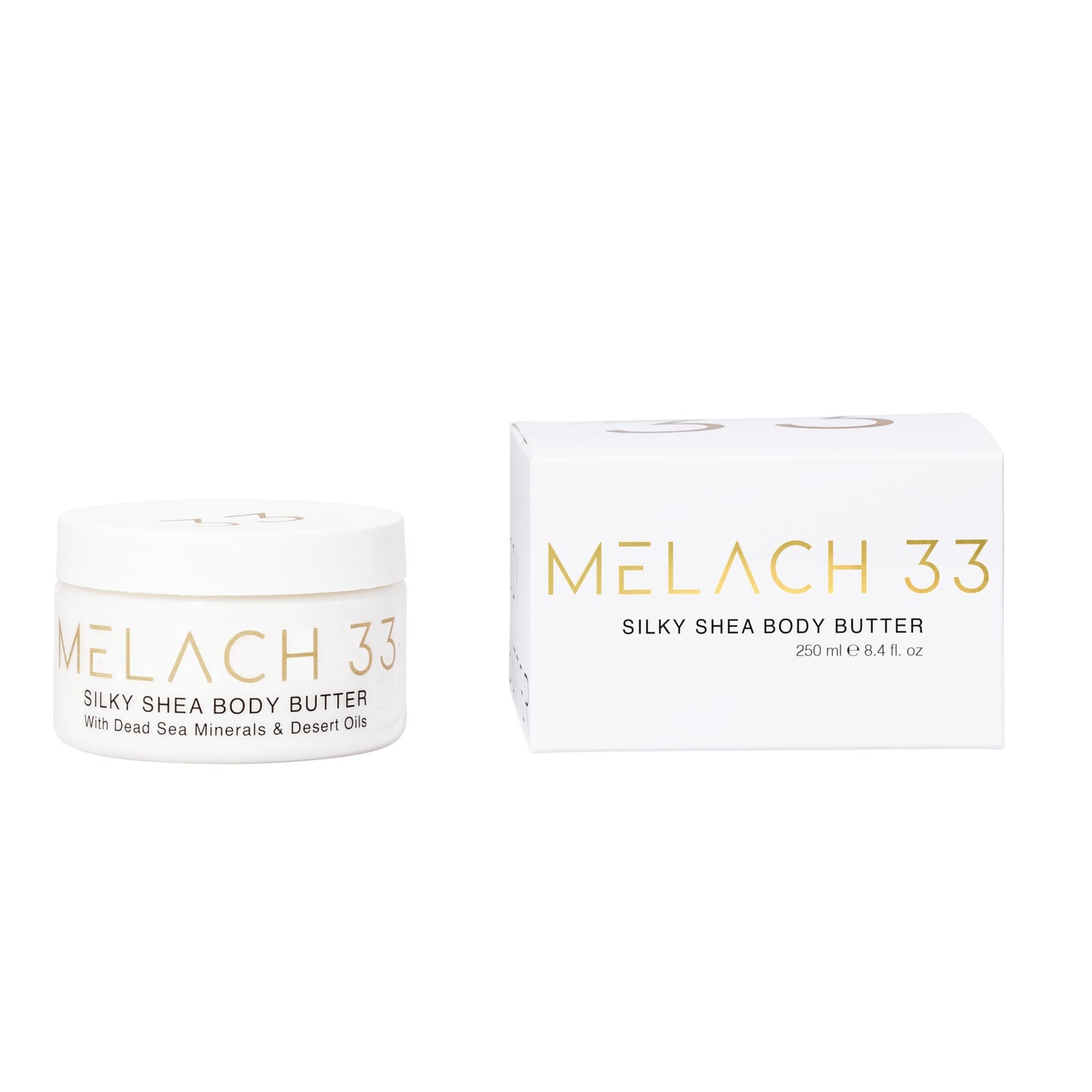 Silky Shea Body Butter with Pomegranate Seed Oil, Dead Sea Minerals & Grape Seed Oil - Lightweight, Non-Greasy, Absorbs Easily, Collagen-Boosting Beauty & Personal Care Melach 33