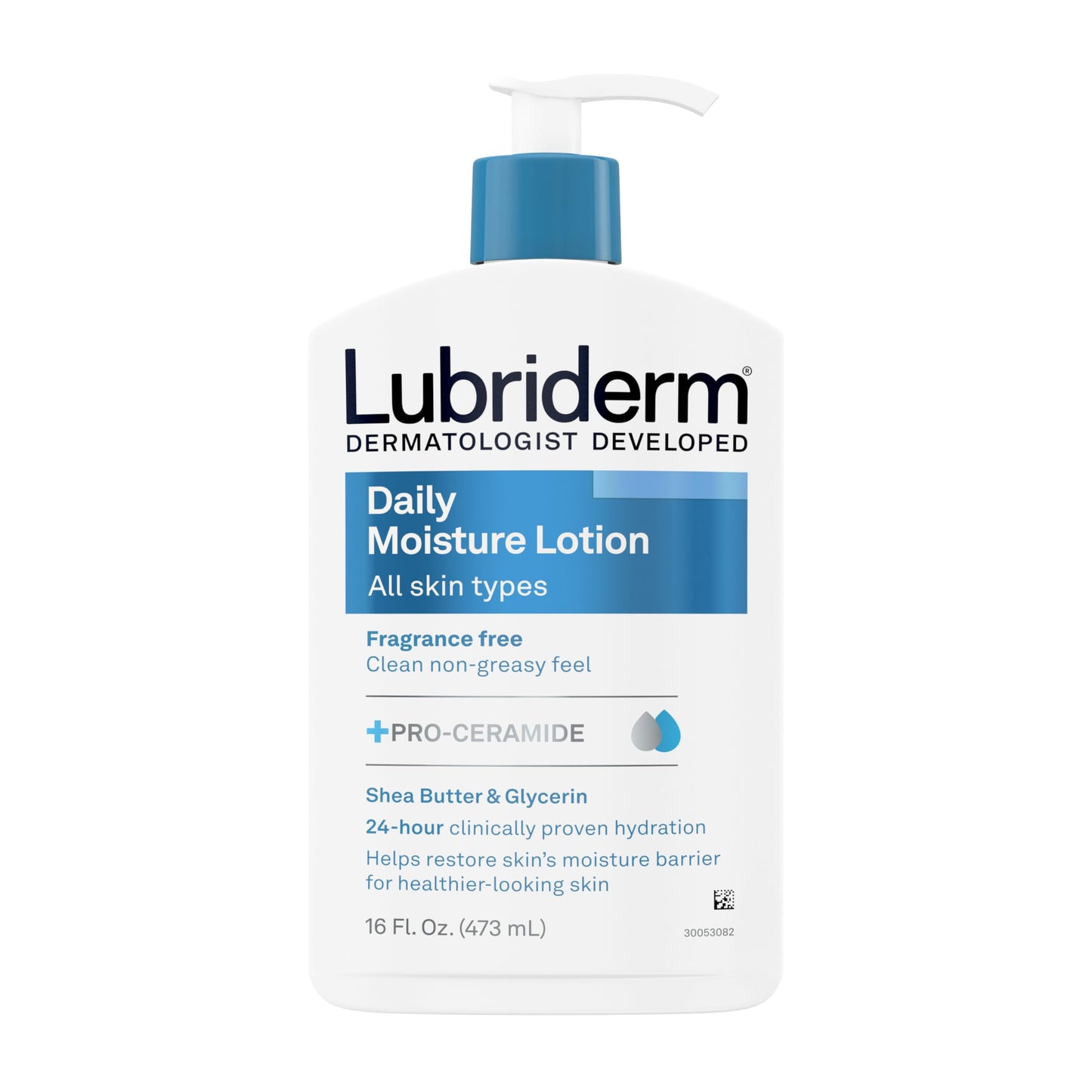 Lubriderm Fragrance Free Daily Moisture Lotion + Pro-Ceramide, Shea Butter & Glycerin, Face, Hand & Body Lotion for Sensitive Skin, Hydrating Lotion Beauty & Personal Care Lubriderm