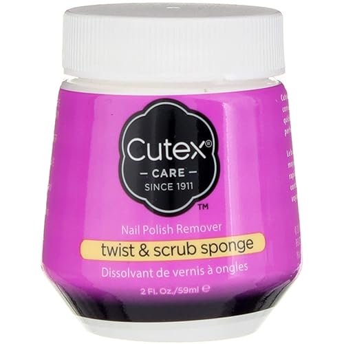Cutex Nail Polish Remover Twist & Scrub Sponge 1.75 oz - 2 Pack Beauty & Personal Care Cutex