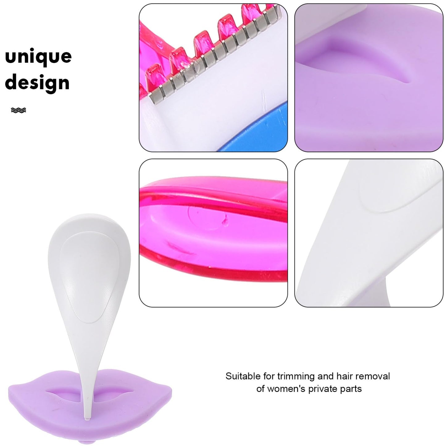 Frcolor Women Hair Shaving Tool with Precision Blades and Styling Stencil for Safe and Intimate Grooming Includes Female Shaving Mold and Trimming Beauty and Personal Care FRCOLOR