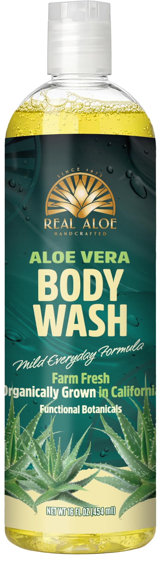 Real Aloe Body Wash with Aloe Vera Essential Oil, 16 Oz Beauty & Personal Care Real Aloe