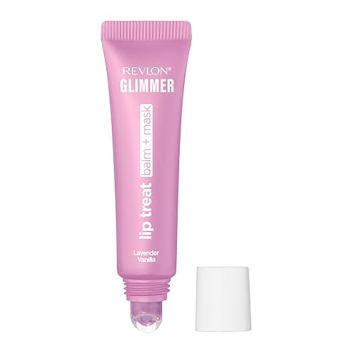 Revlon Glimmer Lip Treat Balm + Mask, Overnight Peptide Lip Treatment, Hydrating, 004 Lavender Vanilla, 0.4 fl oz Beauty & Personal Care REVLON