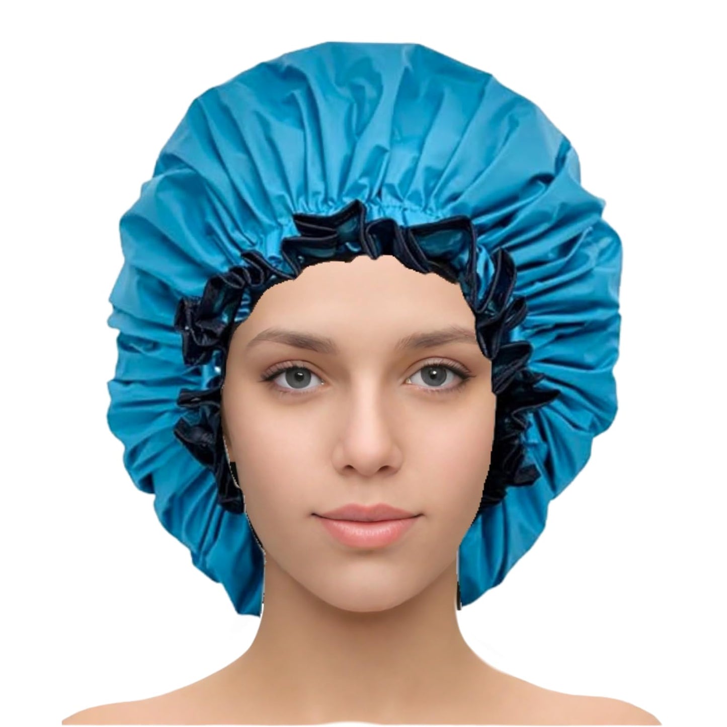 ELEBOX Premium Collection Super Jumbo Shower Cap for Braids Double-Layer Satin Waterproof Reusable Bonnet Sleep Cap Beauty and Personal Care ELEBOX
