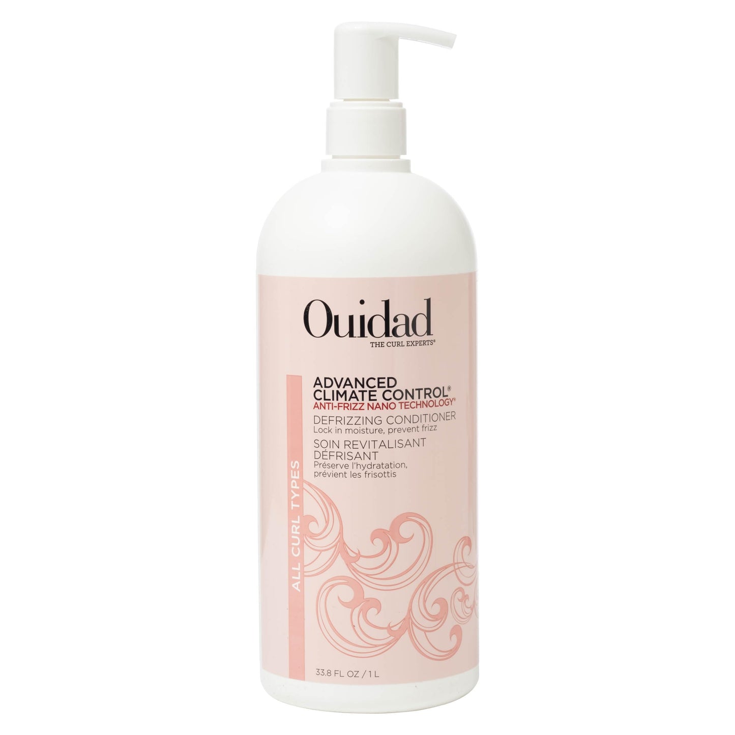 Ouidad Advanced Climate Control Defrizzing Conditioner - 33.8 fl oz, Anti-Frizz Nano Technology, Locks In Moisture, Protects Curls from Heat, Safe Beauty & Personal Care Ouidad