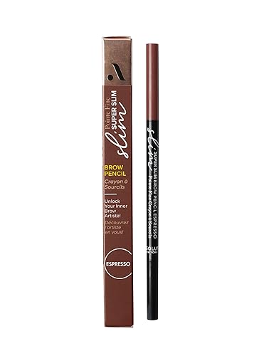 Absolute New York Super Slim Brow Pencil, Fine Point, Dual Ended, Fade Resistant and Long Lasting (Espresso) Beauty & Personal Care Absolute New York