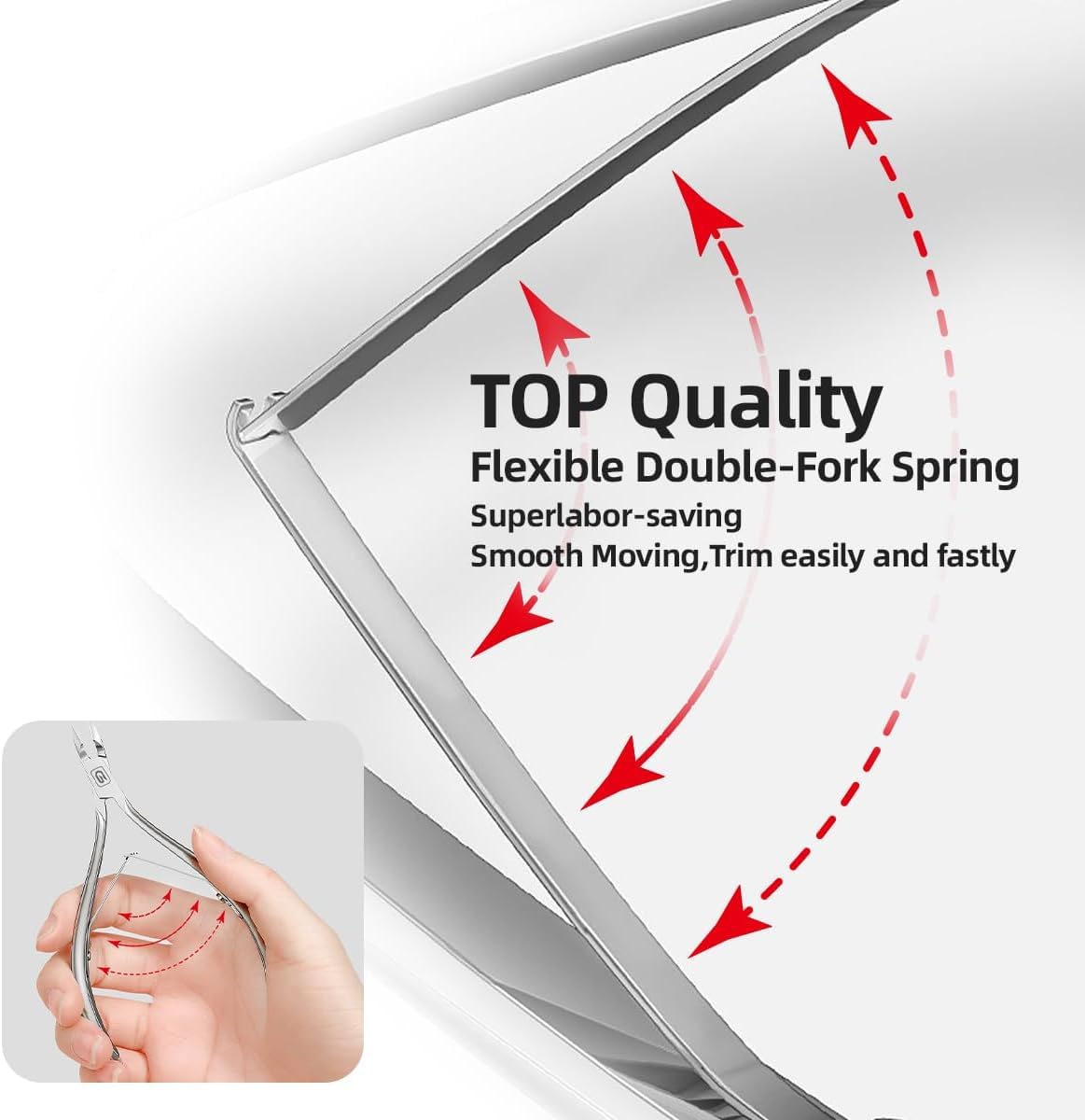 Cuticle Trimmer 3/4 Jaw Extremely Sharp Cuticle Nippers Scissors Stainless Steel Clippers Cutter Remover Pedicure Manicure Nail Tool, cuticle pusher Beauty and Personal Care Gubonwer