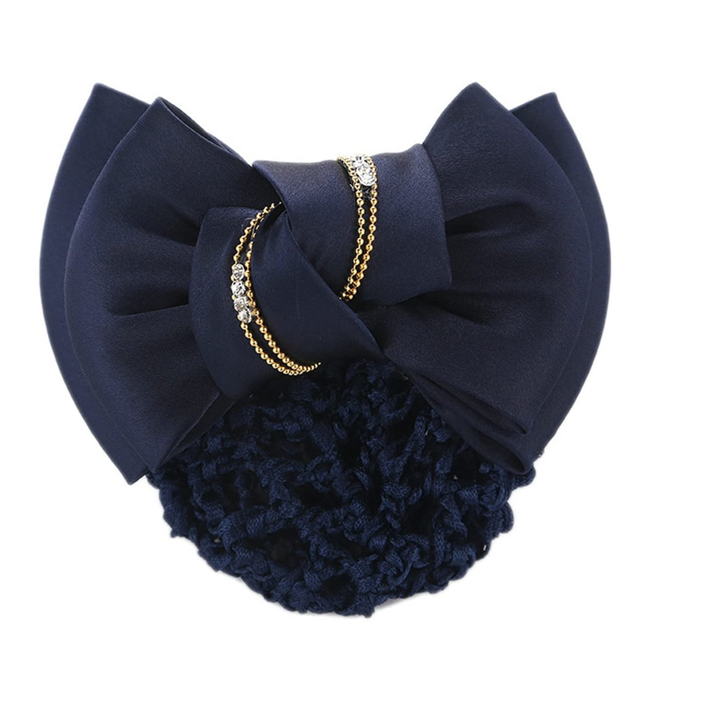 iRIIRIO 4pcs Women Hair Clip with Bowknot Hair Bun Cover Barrettes Net Snood Hairnet Bow Bow-knot Decor Hair Clip Hairnet for Ladies(Blue) Beauty & Personal Care iRIIRIO