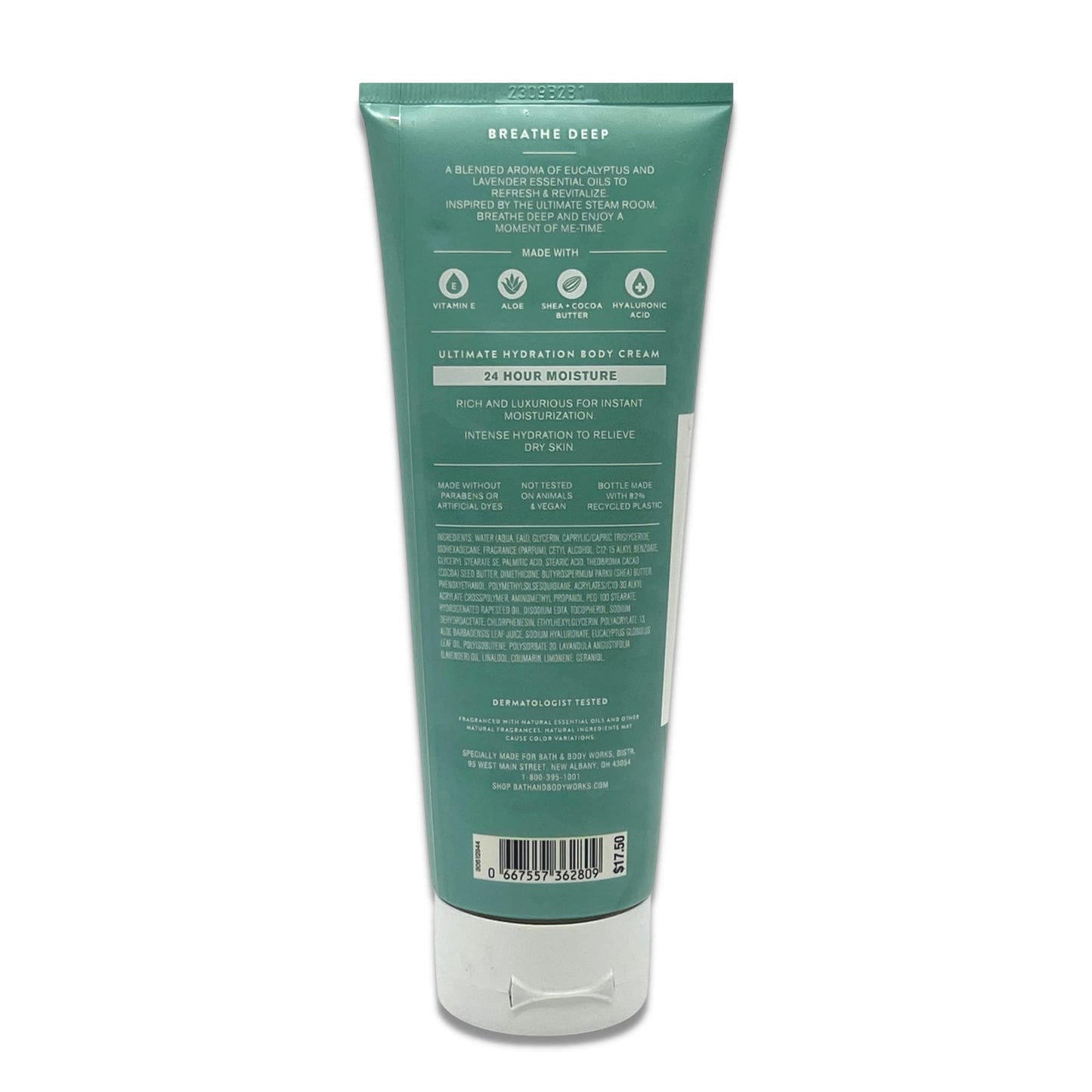 Bath & Body Works - Aromatherapy - Breathe Deep Eucalyptus & Lavender - Ultimate Hydration Body Cream - Pack of 2-8oz Beauty & Personal Care Bath & Body Works