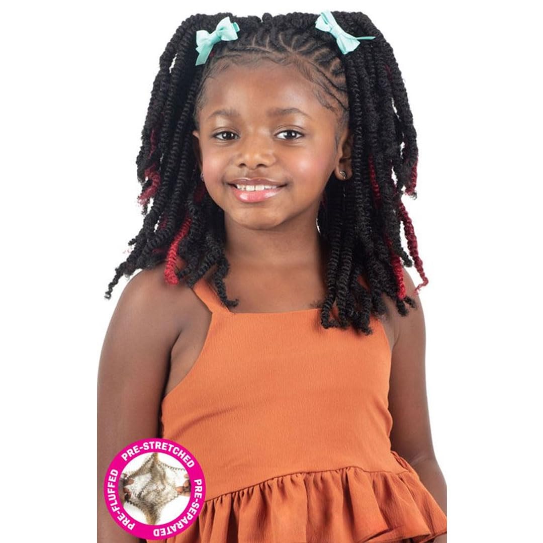 FreeTress Crochet Braids 3X Kids Pre-Fluffed Poppin' Twist 12" (pack of 1, 2)