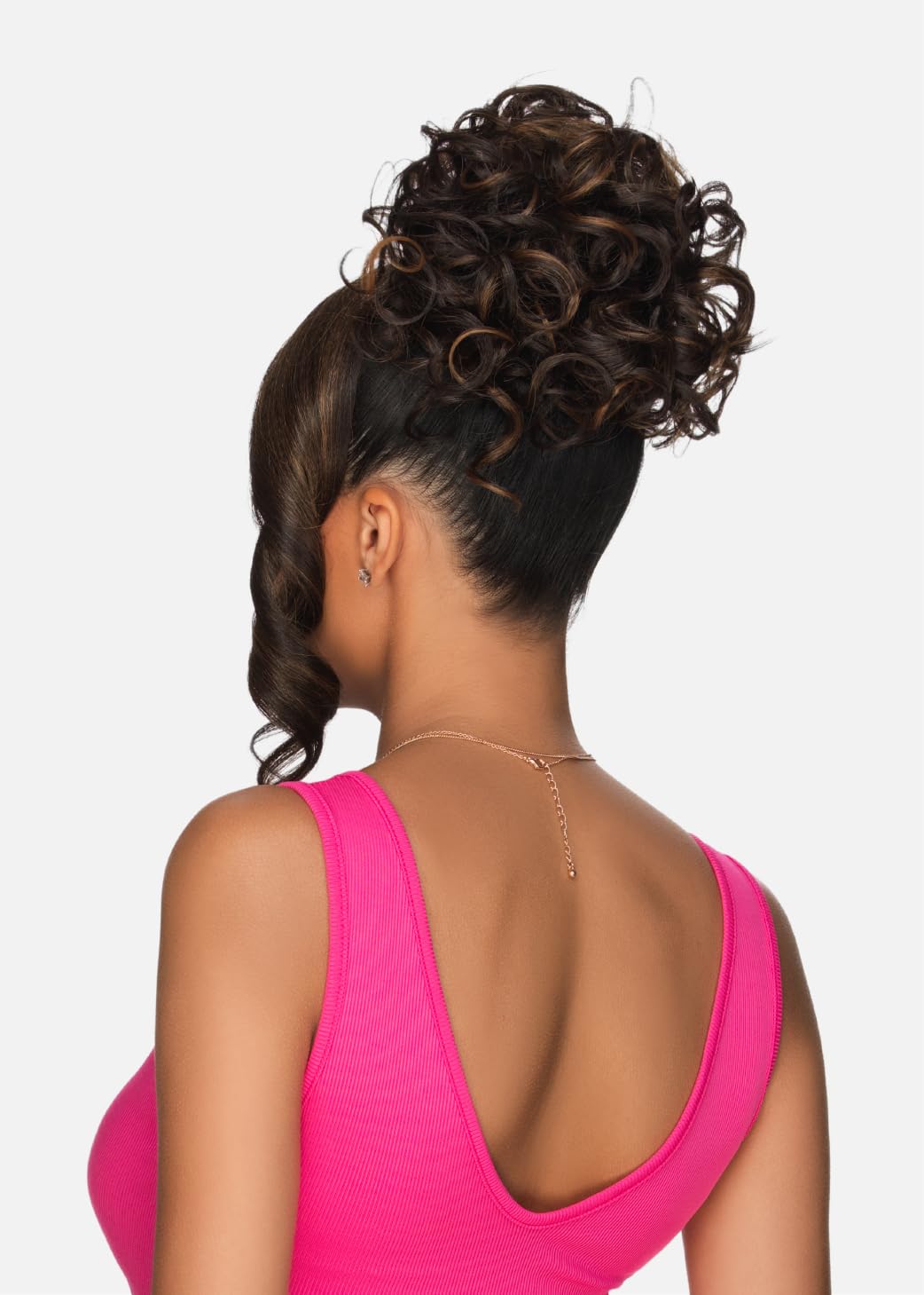 Vivica A. Fox Hair Collection LBPB-VIOLET, Bang & Bun, Quick and Easy Lace, Ponytail Bun and Lace Bangs (P4/30/33)