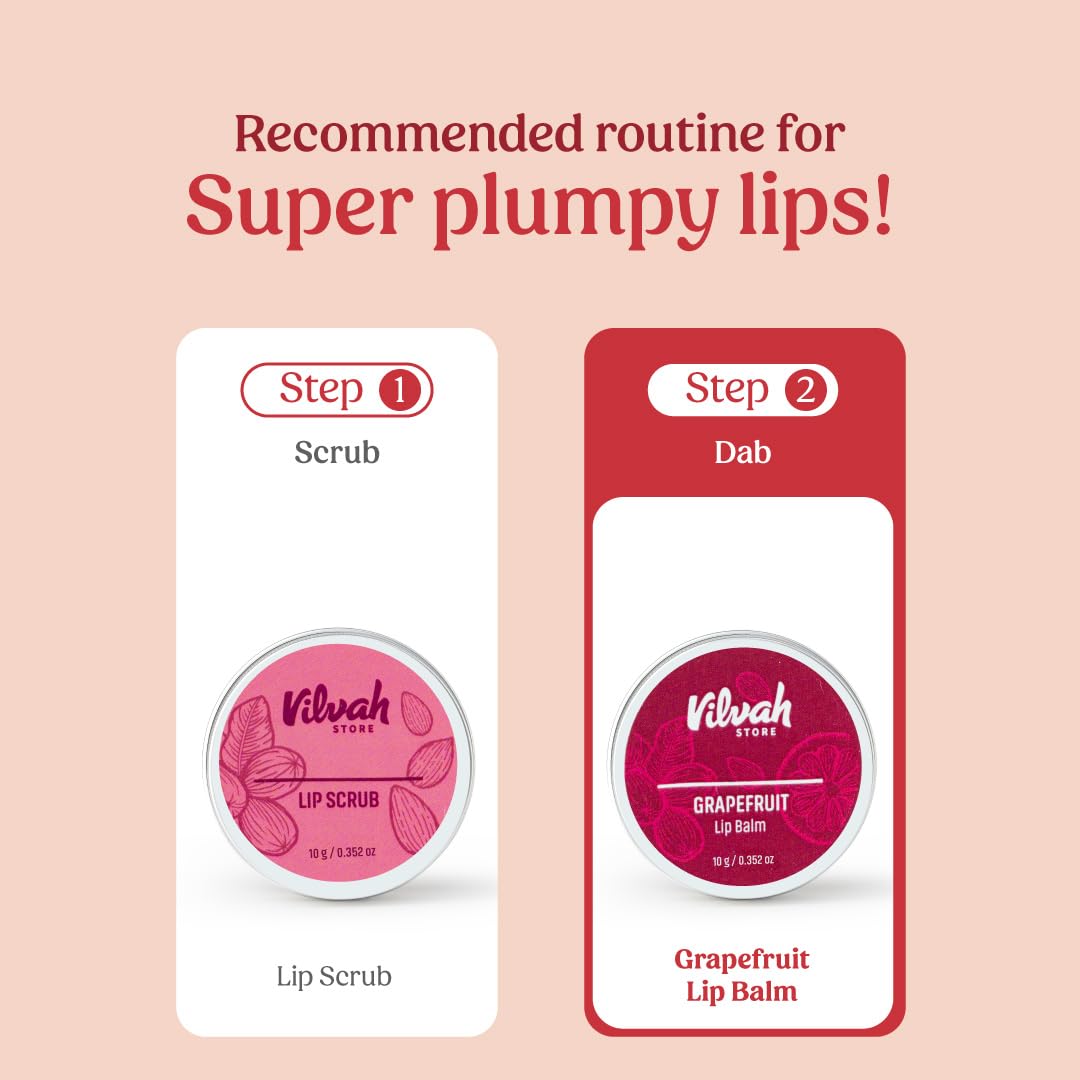 Vilvah Grape fruit Lip balm - 10g Beauty and Personal Care vilvah STORE