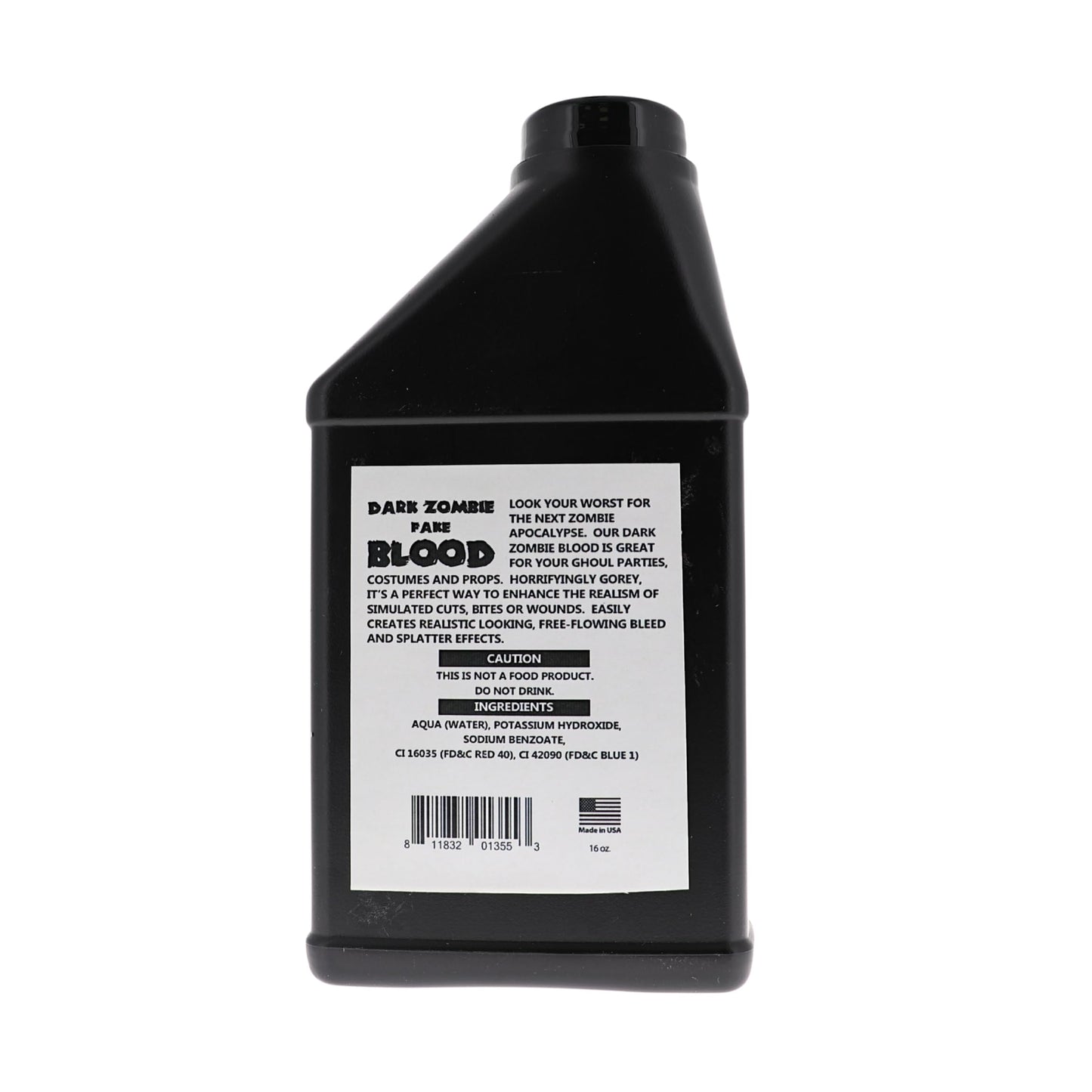 Dark Zombie Blood - 16 fl oz Bottle Ultra-Realistic Black Fake Blood for Halloween, Cosplay, Horror Makeup & SFX - Washable, Long-Lasting Formula Beauty & Personal Care TOXIX