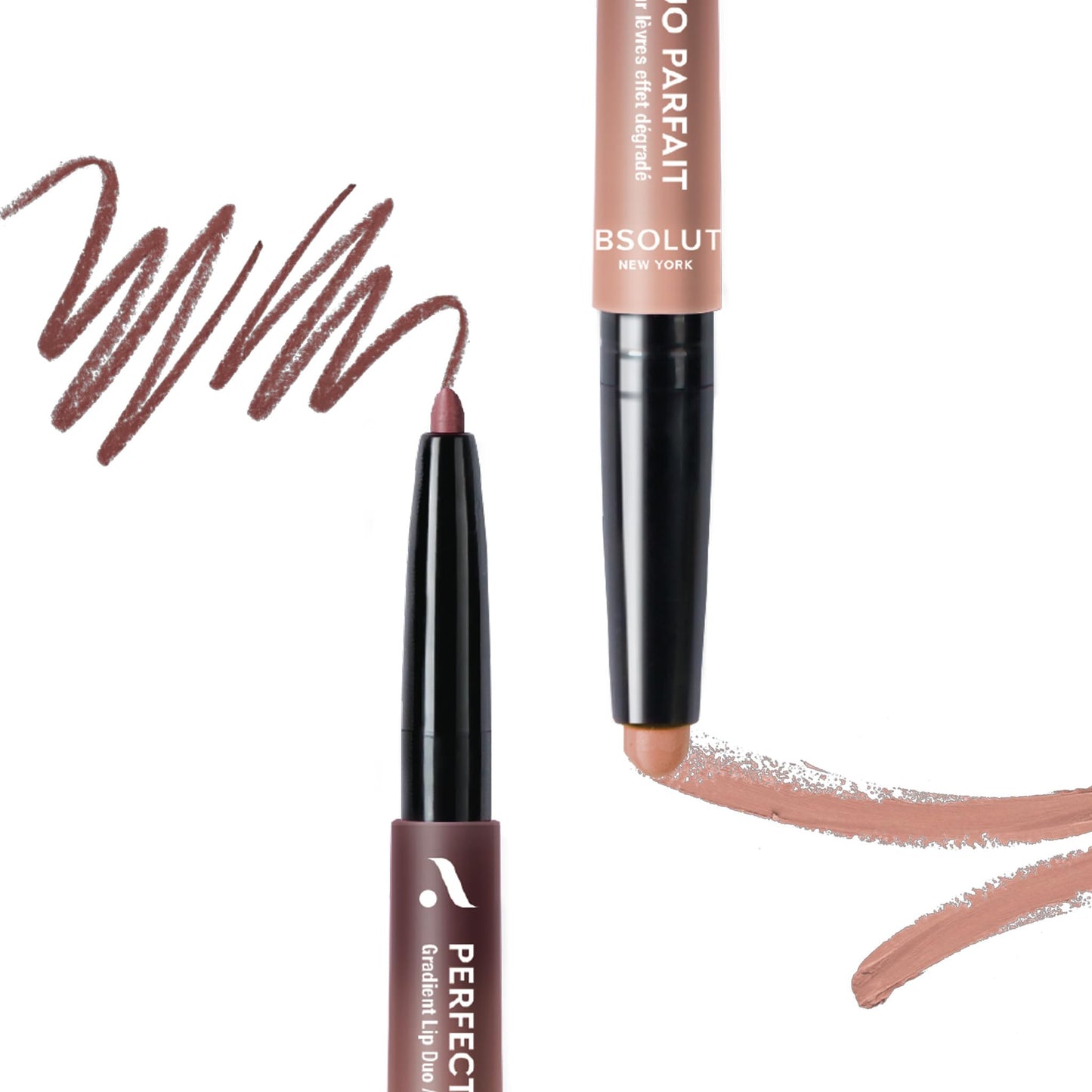 Absolute New York ALD01 Perfect Pair Lip Duo, Fuller and Poutier Lips, Deeper Shade For Lip Contouring, Satin Lipstick and Lip Liner Beauty & Personal Care Absolute New York