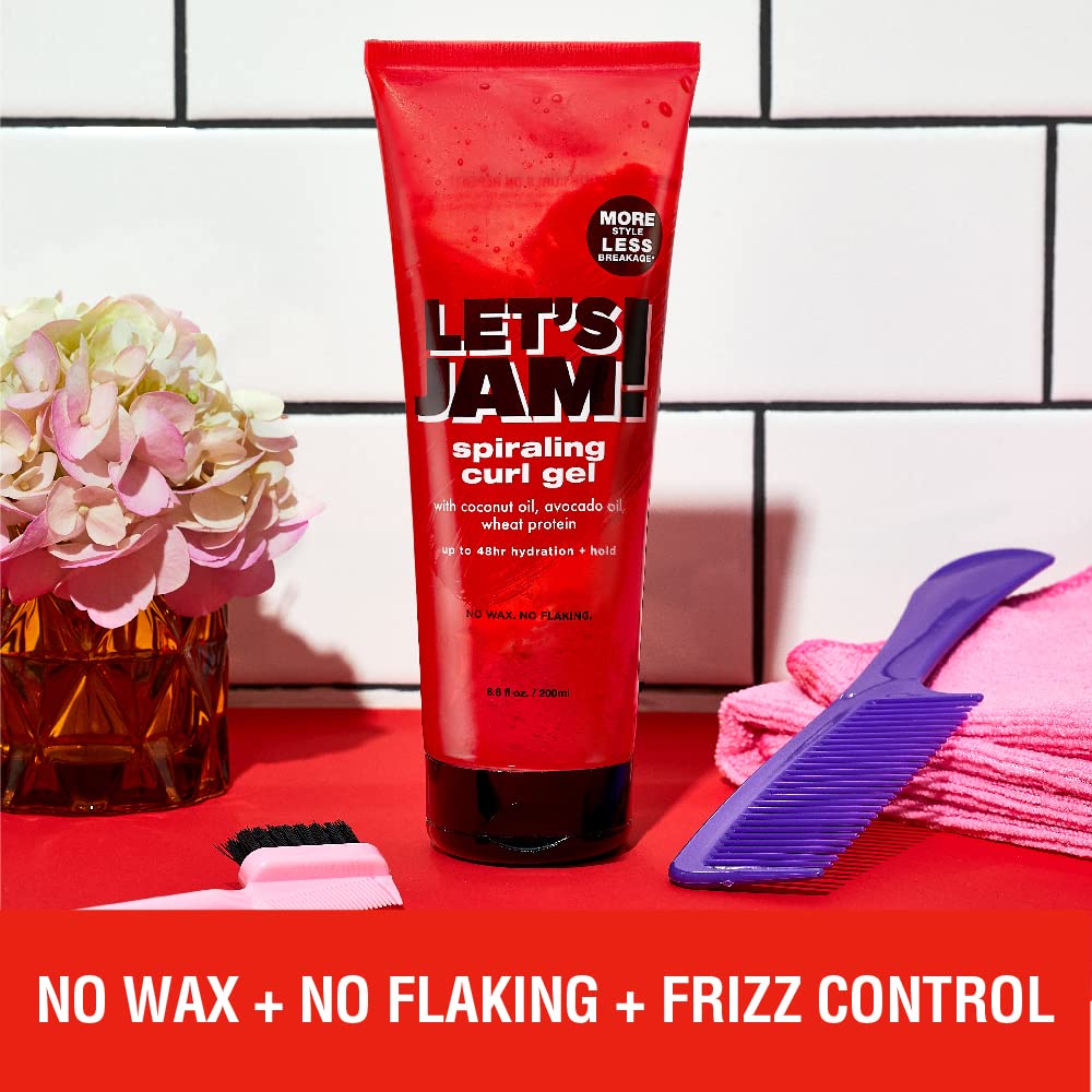 Softsheen Carson Lets Jam! Spiraling Curl Gel, Anti-Breakage Hair Care for 48HR Hydration and Hold for Curly Hair, 6.8 Fl Oz Beauty & Personal Care SoftSheen