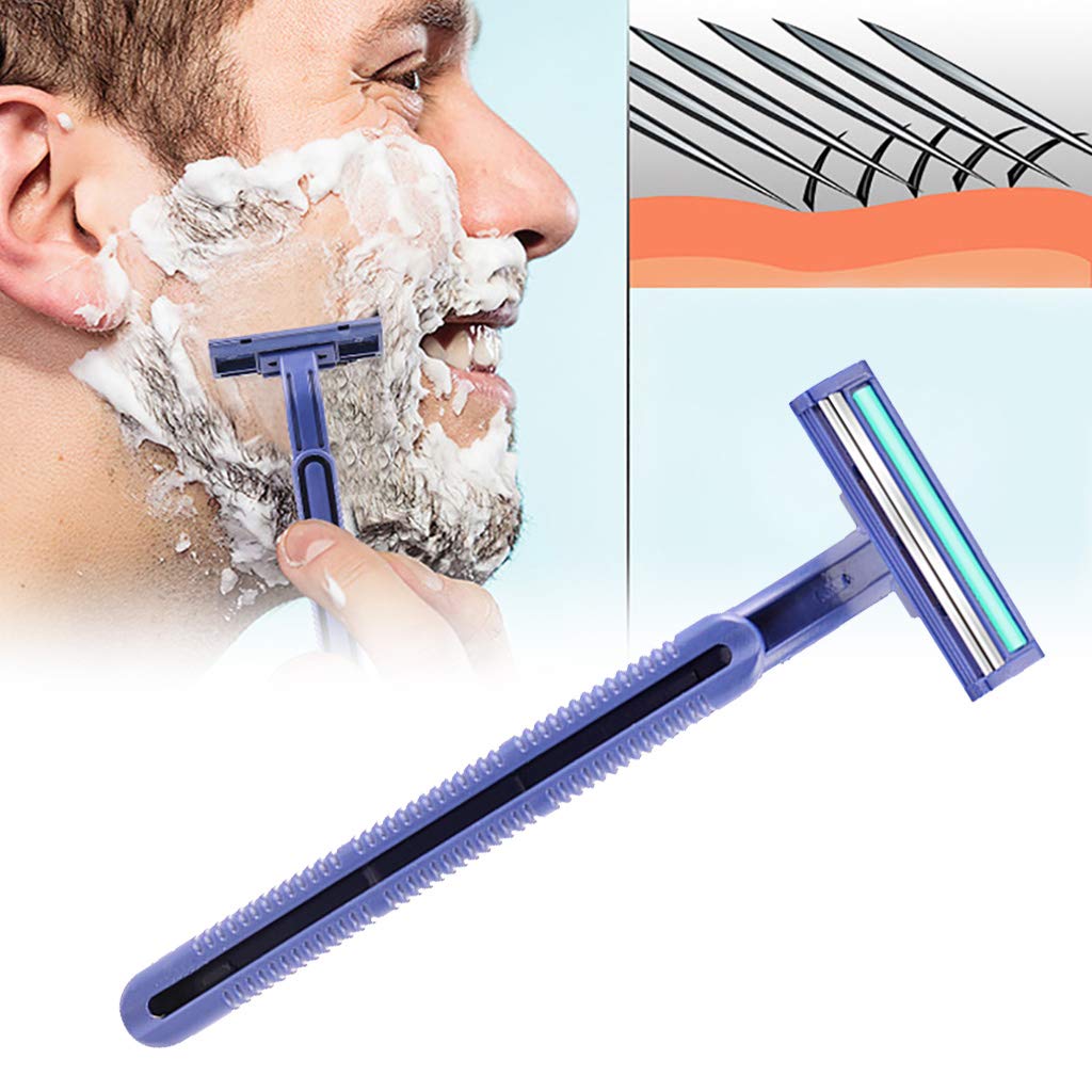 RDTGHY 10PCS Disposable Razor Stainless Steel Twin Blade Non-Slip Handle For Men Shaving Home Travel Use Beauty and Personal Care RDTGHY