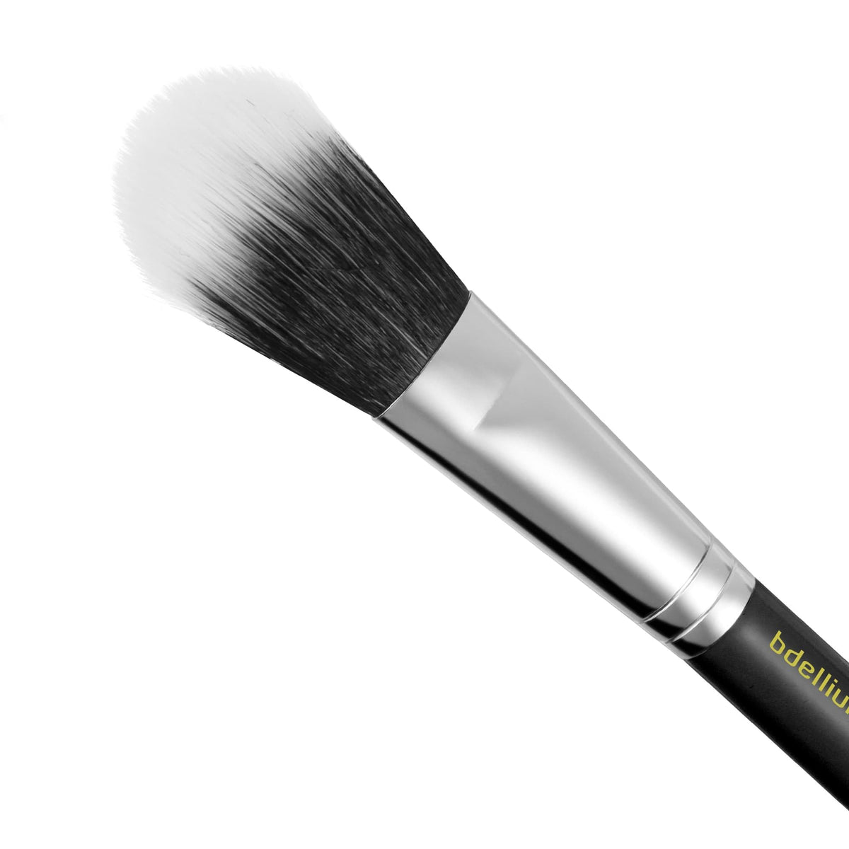 Bdellium Tools Professional Makeup Brush - Maestro Series 965 Duet Fiber Blusher - With Mix of Soft Synthetic & Natural Fibers, For Applying Pop