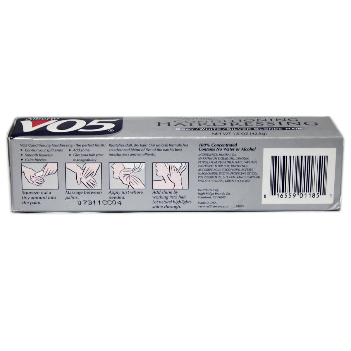Alberto VO5 Conditioning Hairdressing for Gray, White, Silver Blonde Hair, 1.5 oz (Pack of 2) Beauty & Personal Care Alberto VO5