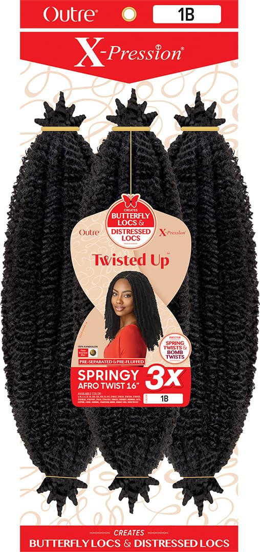 Outre X-Pression Synthetic Braid - 3X SPRINGY AFRO TWIST 16 (SHERBERT)
