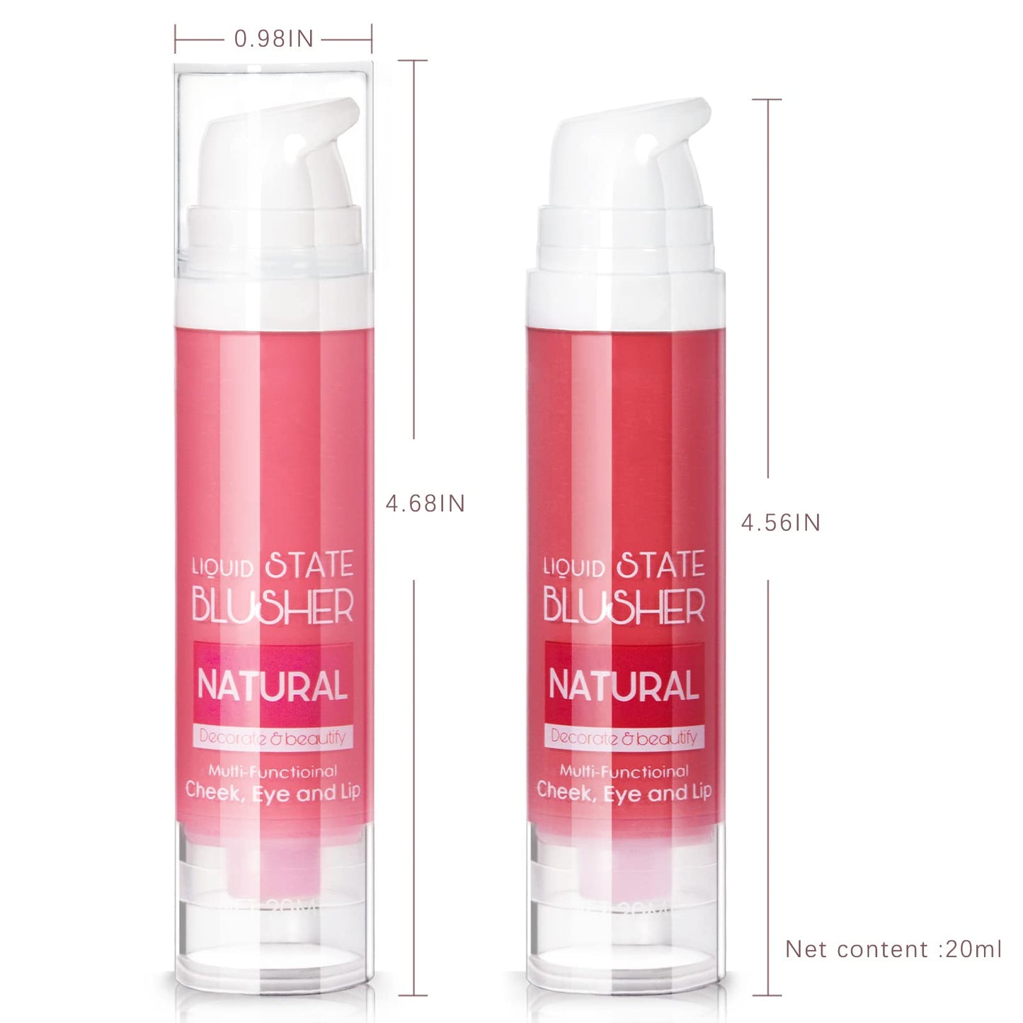 HOSAILY 2 Colors Liquid Blush Lightweight Cream Blush Makeup Waterproof and Long Lasting Natural Gel Cream Liquid Blush for Cheek (#03, 04) Beauty & Personal Care HOSAILY