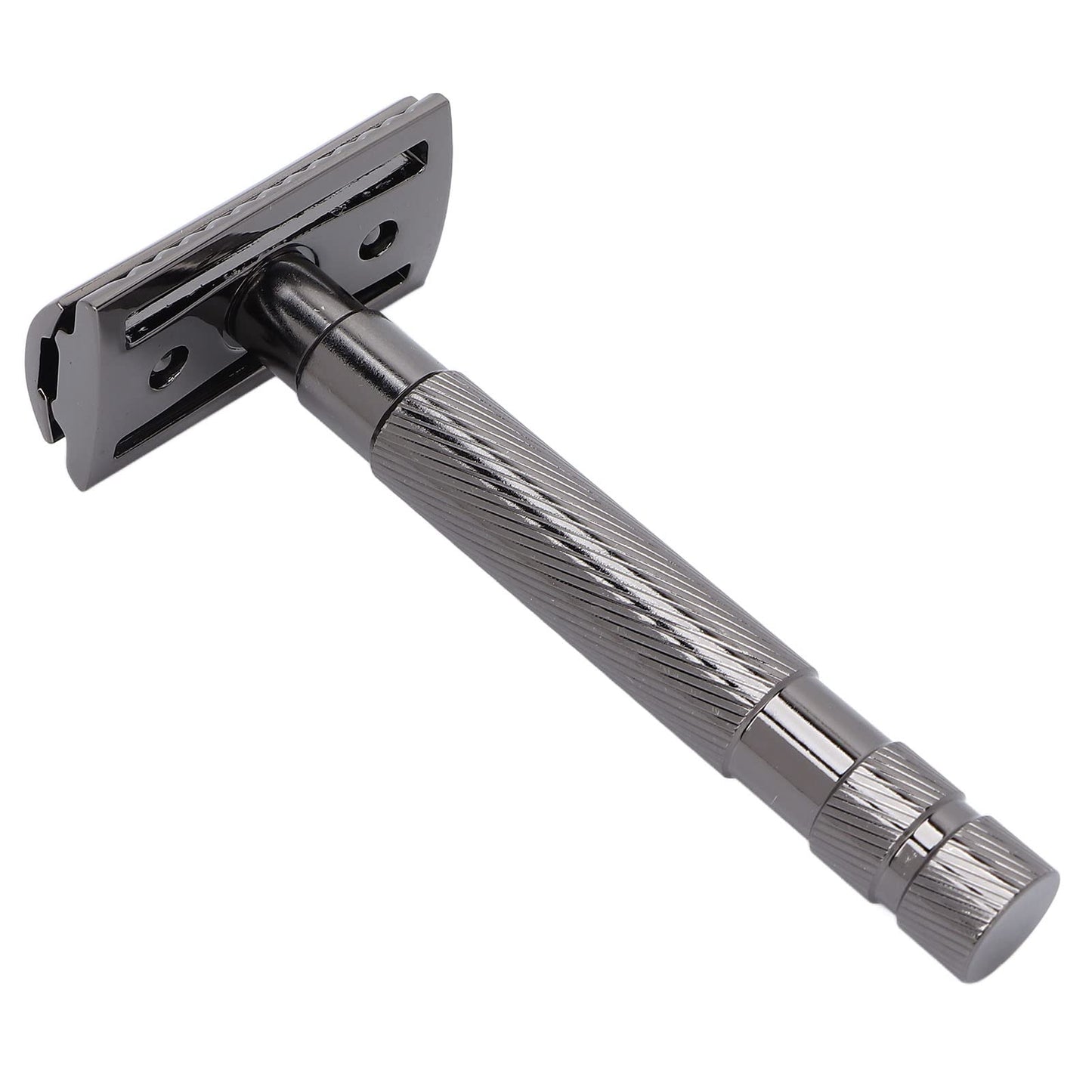 Vintage Style Double Edge Safety Razor for Men - Smooth & Accurate Shave, Ergonomic Nonslip Handle, Durable Premium Zinc Alloy Construction (Black) Beauty and Personal Care Ymiko