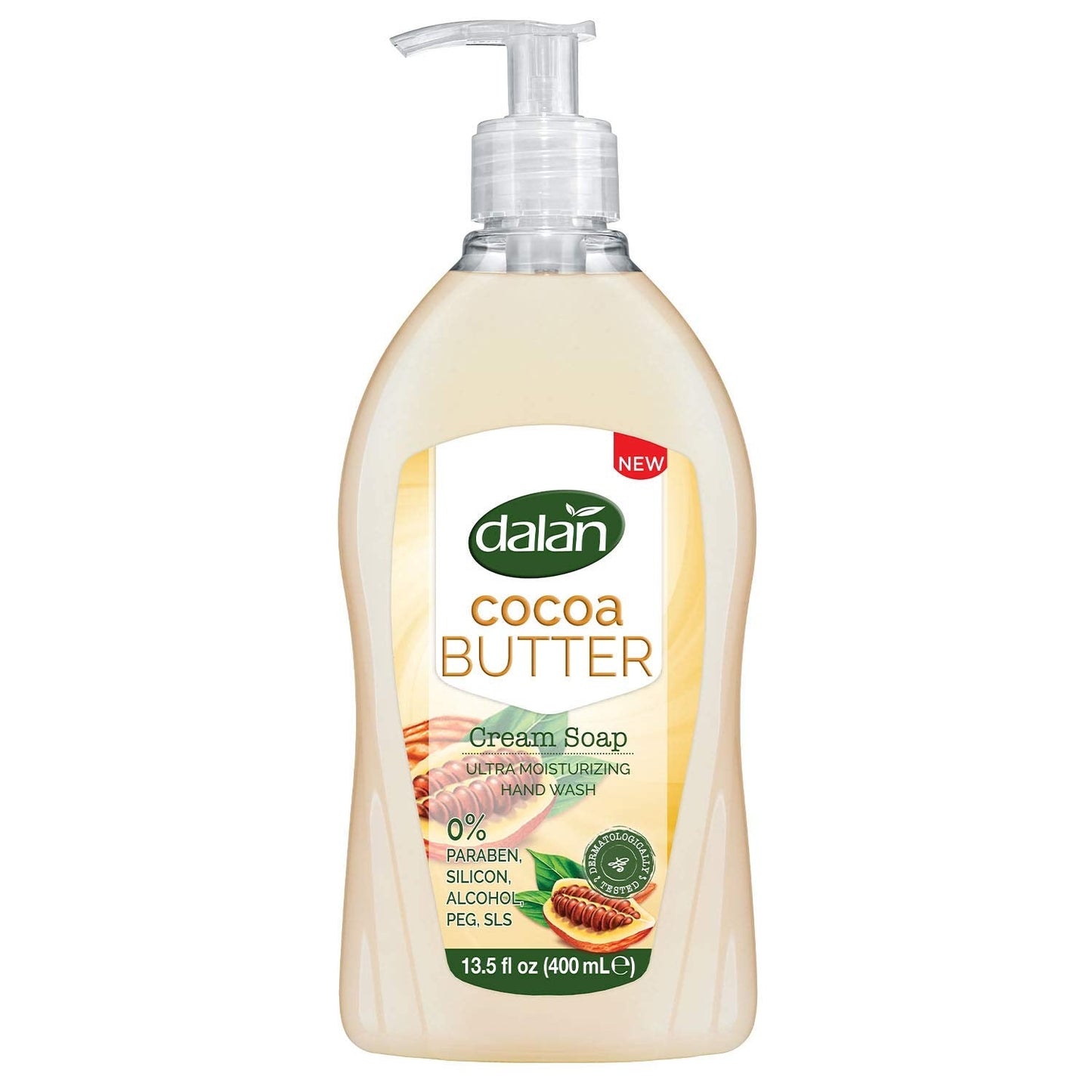 Dalan Cocoa Butter Cream Ultra Moisturizing Liquid Hand Soap for Dry and Fresh Hands Feeling Clean and Soft (13.5 Fl Oz / 400 mL (Pack of 6)) Beauty & Personal Care Dalan