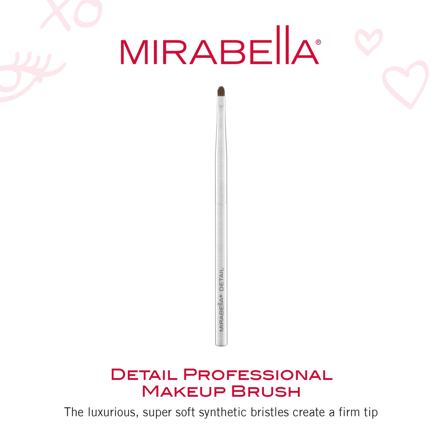 Mirabella Detail Professional Makeup Brush - Precision Eyeshadow Brush for Blending & Smudging - Small Vegan Brush w/Tapered Bristles & Weighted Beauty & Personal Care Mirabella