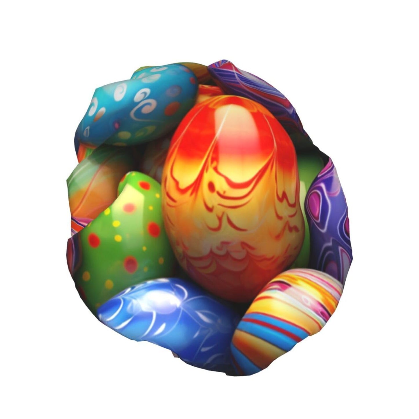 Easter Eggs Shower Cap for Women Men Large Reusable Shower Bonnet Double-Layer Waterproof Bath Caps Elastic Band Hair Hat for All Hairstyles Beauty and Personal Care BWLHJKE