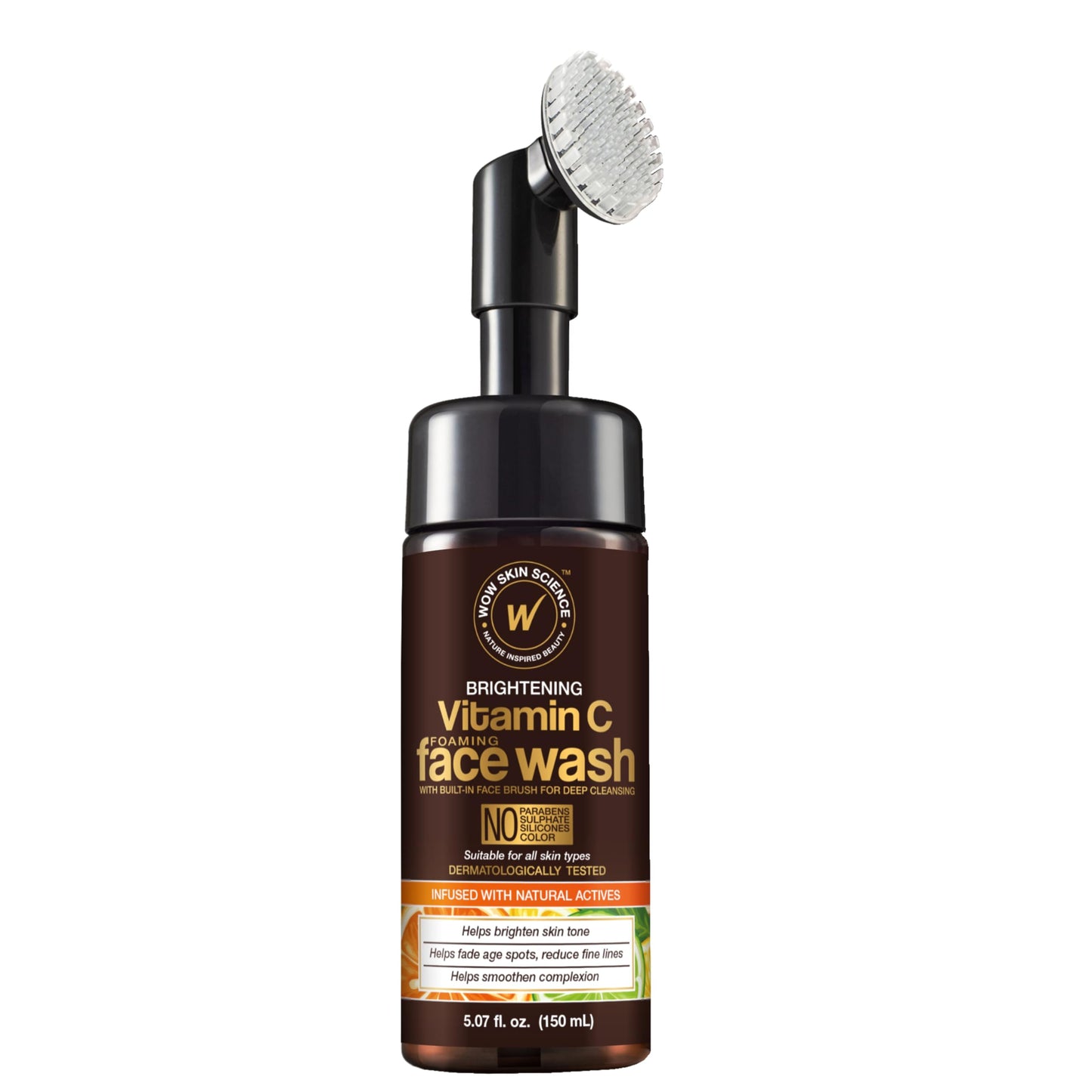 WOW Skin Science Vitamin C Face Wash & Brush 5.07 oz Beauty & Personal Care WOW Skin Science