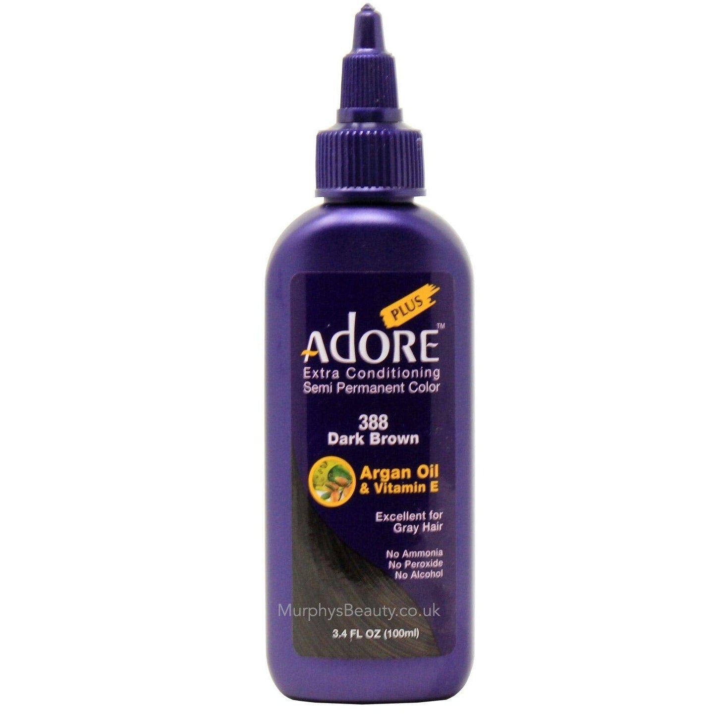 Adore Plus Extra Conditioning Semi Permanent Color 388 Dark Brown 3.4 oz Beauty & Personal Care ADORE COSMETICS