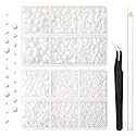 AUREHEN 10000PCs 2-6MM White Resin Flat Back Rhinestones, Round Non Hotfix Resin Rhinestones Nail Gems Stones with Tweezer & Picker Pen for Tumblers Beauty & Personal Care AUREHEN