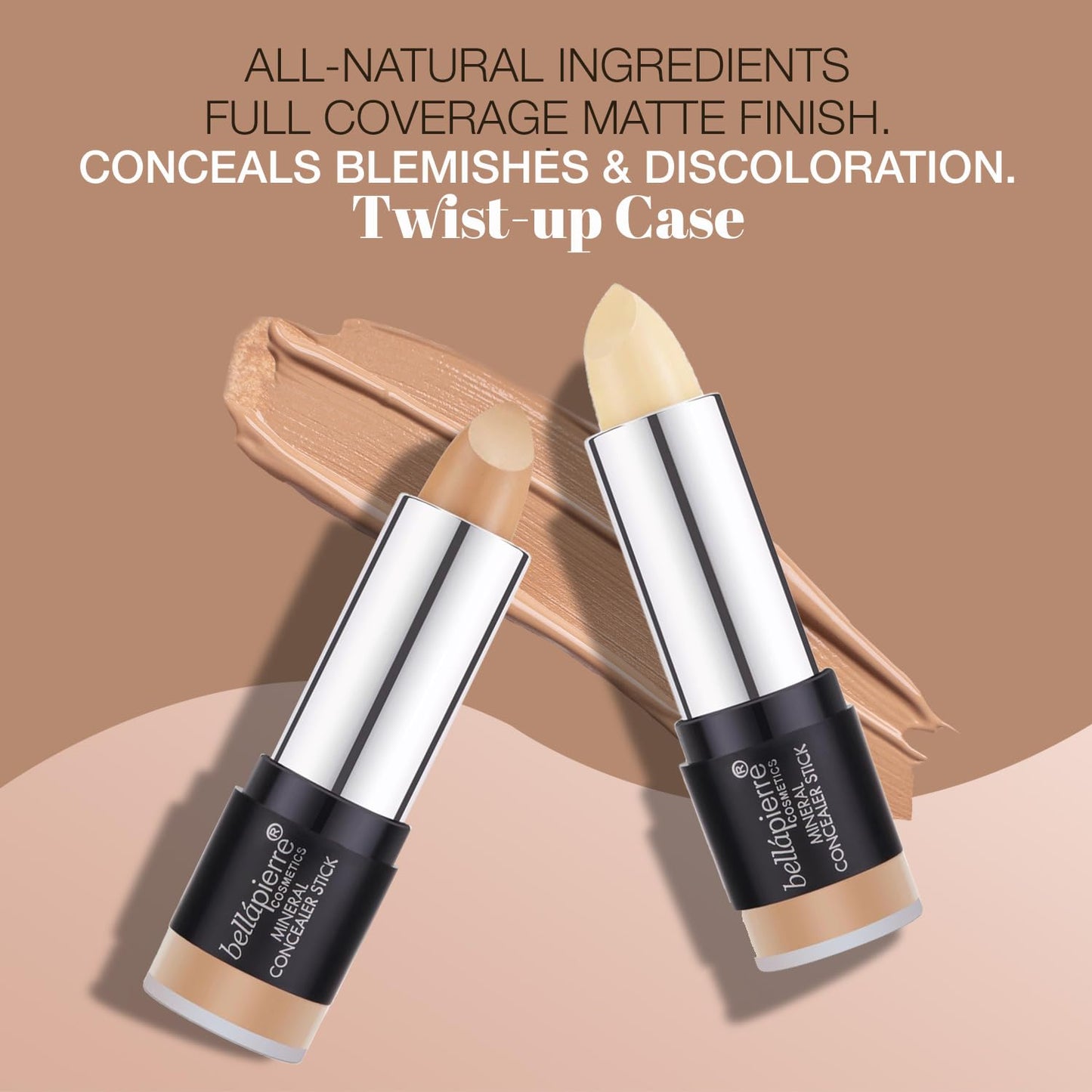 bellapierre Mineral Concealer Stick | Easy to Blend Natural Wax Matte Makeup | Hides Acne, Discoloration & Blemishes | Non-Toxic and Paraben Free | Beauty & Personal Care bellapierre