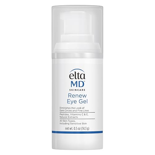 EltaMD Renew Eye Gel, Serum for Dark Circles and Puffiness, Under Eye Serum for Face, Anti Aging, Minimizes Fine Lines and Wrinkles, 0.5 oz Pump Beauty & Personal Care EltaMD