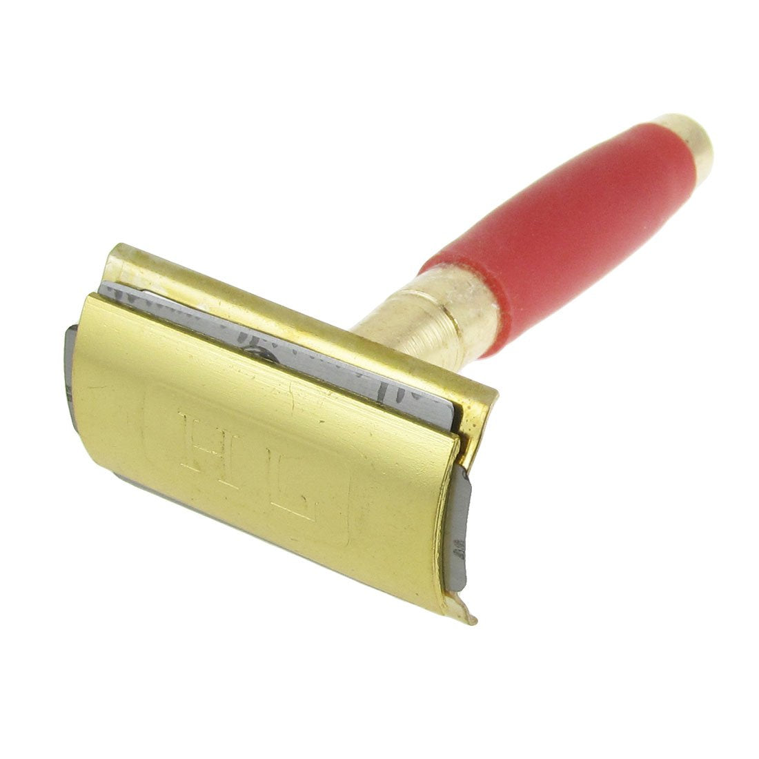 Ruilogod Dual Edge Blade Red Covered Handle Hair Removal Hand Safety Razor for Men Beauty and Personal Care Ruilogod