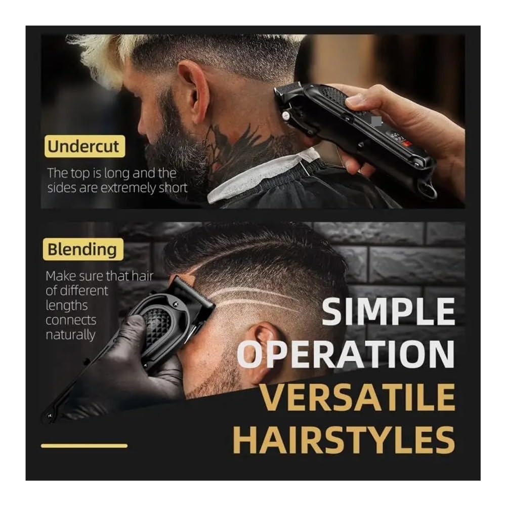 EWKYLSEM Hair Clippers Professional Cutting Machine Cordless Rechargeable Digital Display Trimmer for Man Beauty and Personal Care EWKYLSEM
