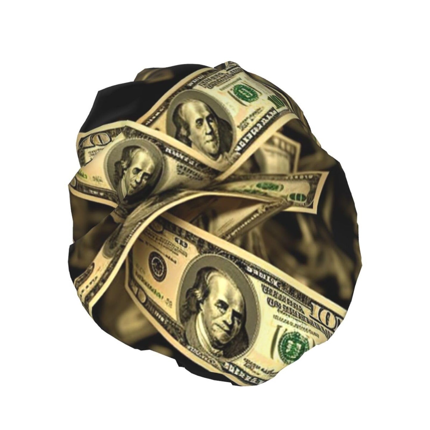 Dollar Sign Money Shower Cap For Women Reusable Double Layers Bathing Bath Cap Hair Caps Waterproof Elastic Band Ladies Spa Salon Shower Hat Hair Caps Beauty and Personal Care GDSHJKLW