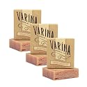 Varina Natural Brown Sugar Fig Bar Soap - Gentle Cleansing for Sensitive Skin, Sweet and Vanilla - 3 Pack Beauty & Personal Care Varina