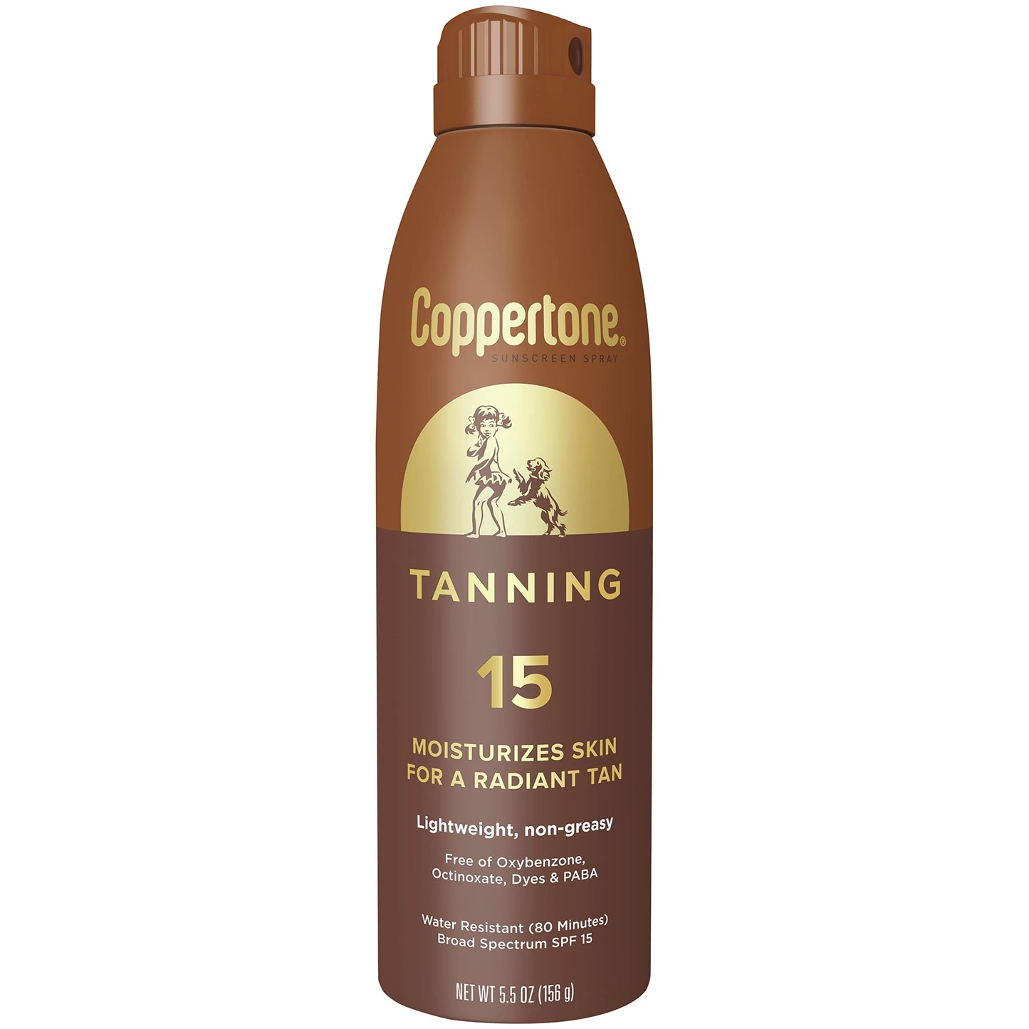 Coppertone Tanning Sunscreen Spray with Broad Spectrum SPF 15, Water Resistant Spray Sunscreen, Lightweight and Non-Greasy, 5.5 Oz Beauty & Personal Care Coppertone