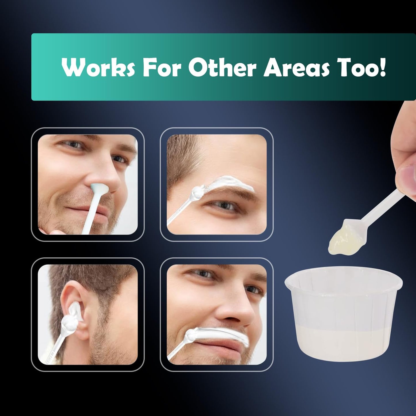 300g Wax Nose Wax Kit, Nose Hair Wax with 10 Waxing Sticks, Quick & Painless Nose Hair Waxing Kit for Men and Women Used at Least 50 Times Usage Beauty and Personal Care Charmonic