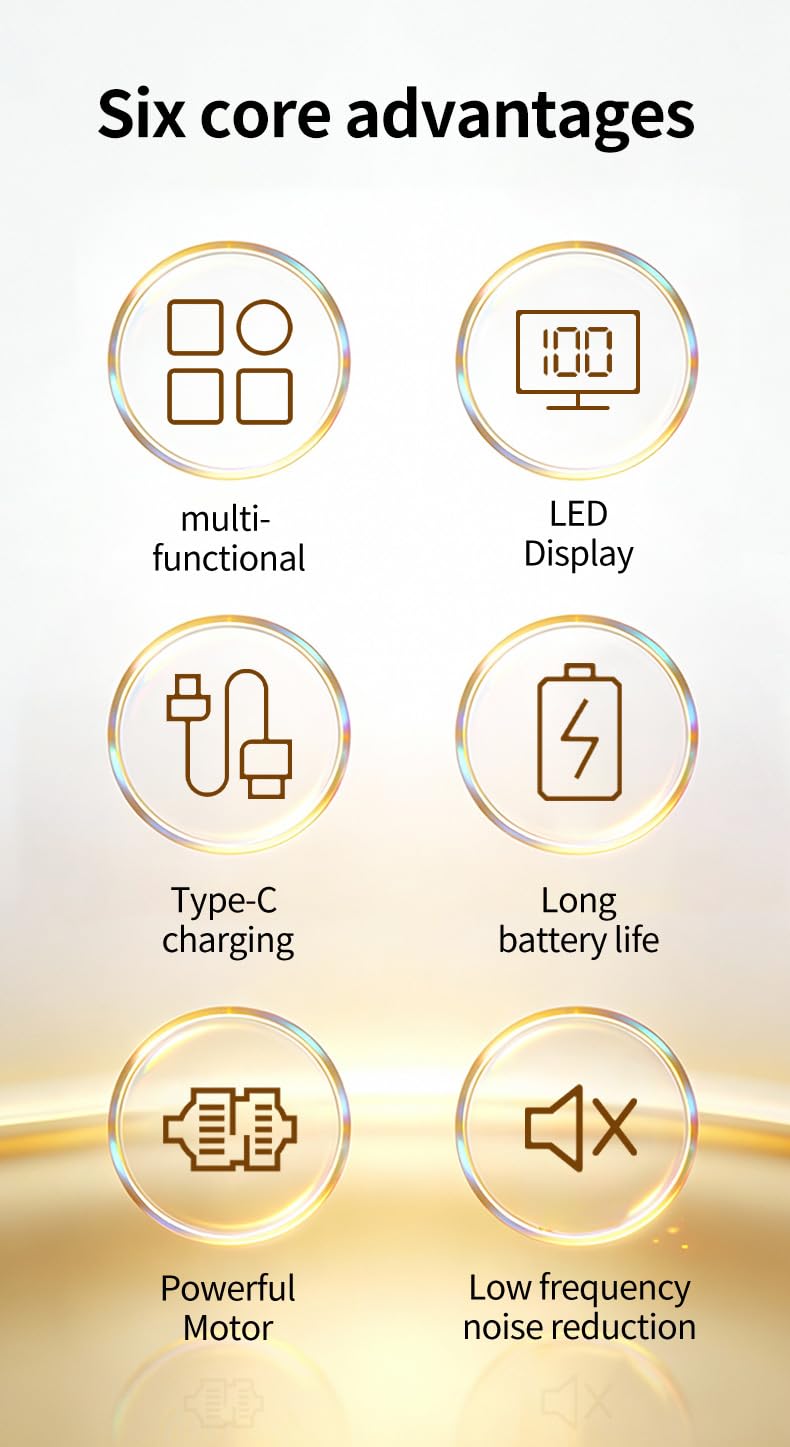 Professional Hair Clippers for Men Barber and Trimmer Set Cordless for Cutting with Powerful Motor LED Display 7 Limit Combs Rechargable Electric Beauty and Personal Care GLESVOWIO